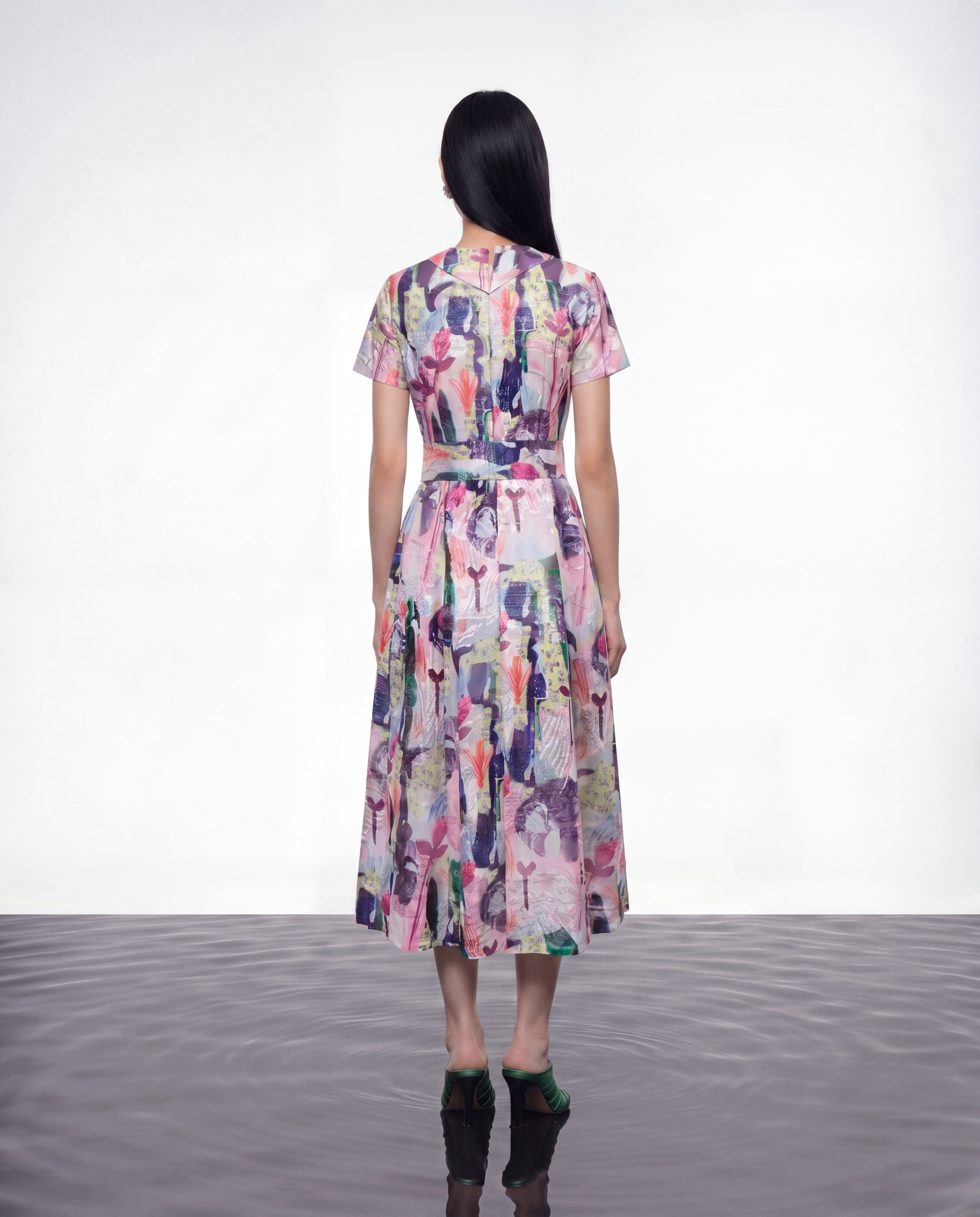 Impressionist Floral Dress