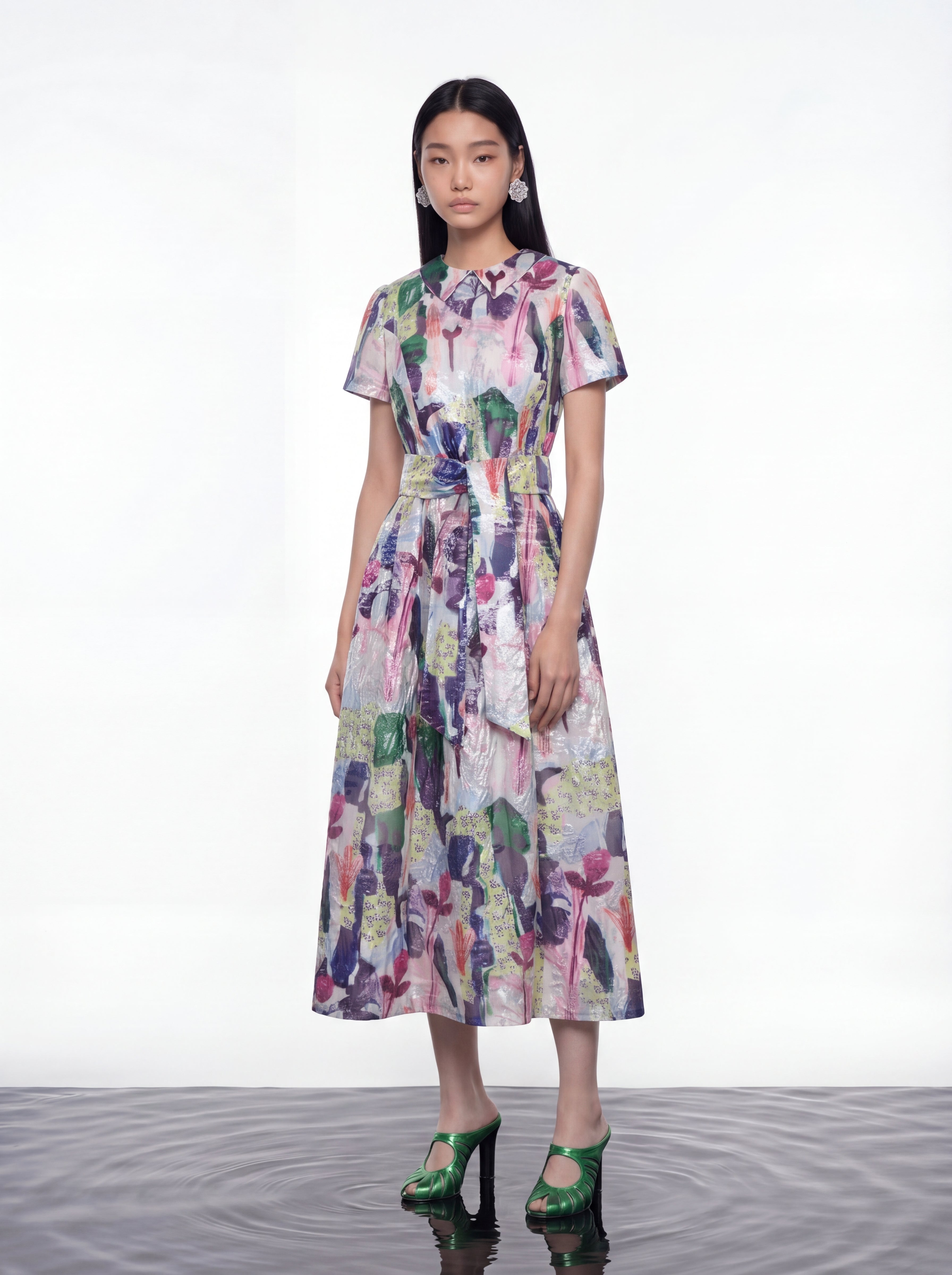 Impressionist Floral Dress