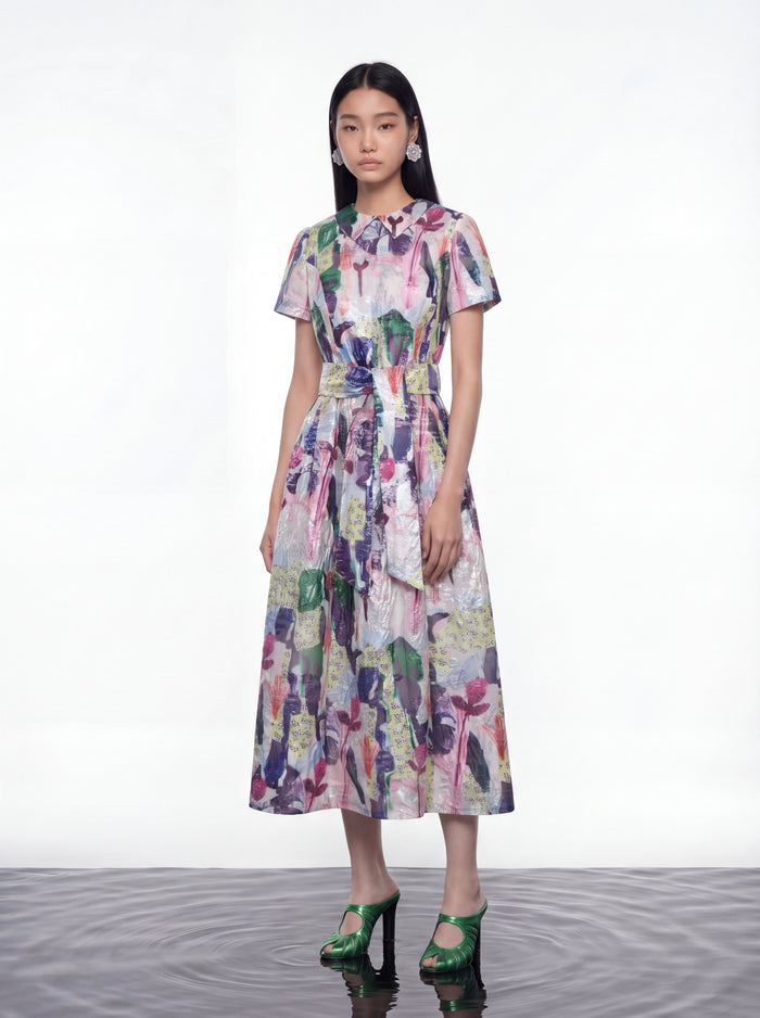 Impressionist Floral Dress