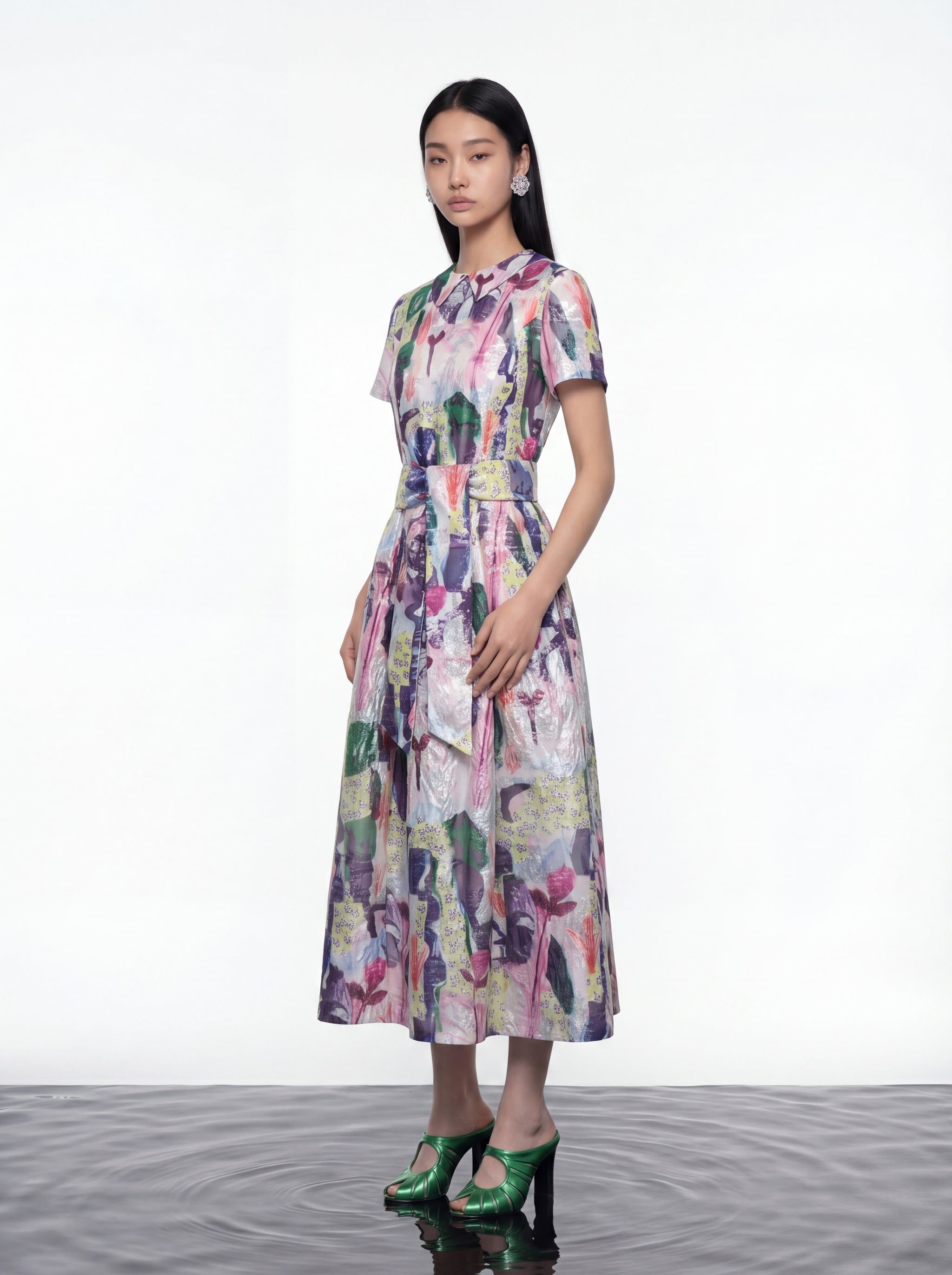 Impressionist Floral Dress