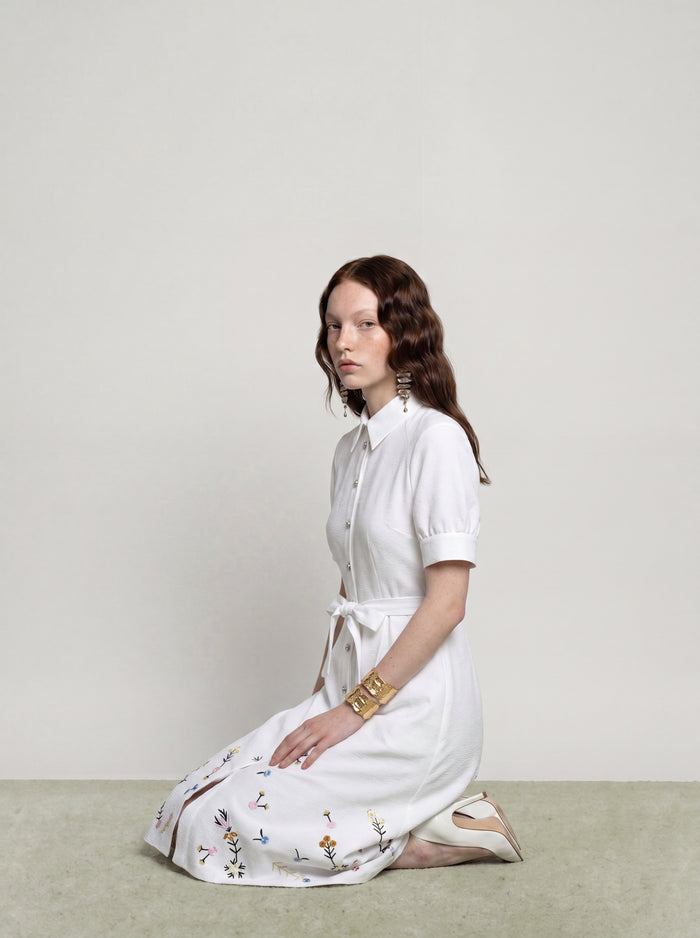 Chroma Blossom Brodé Dress