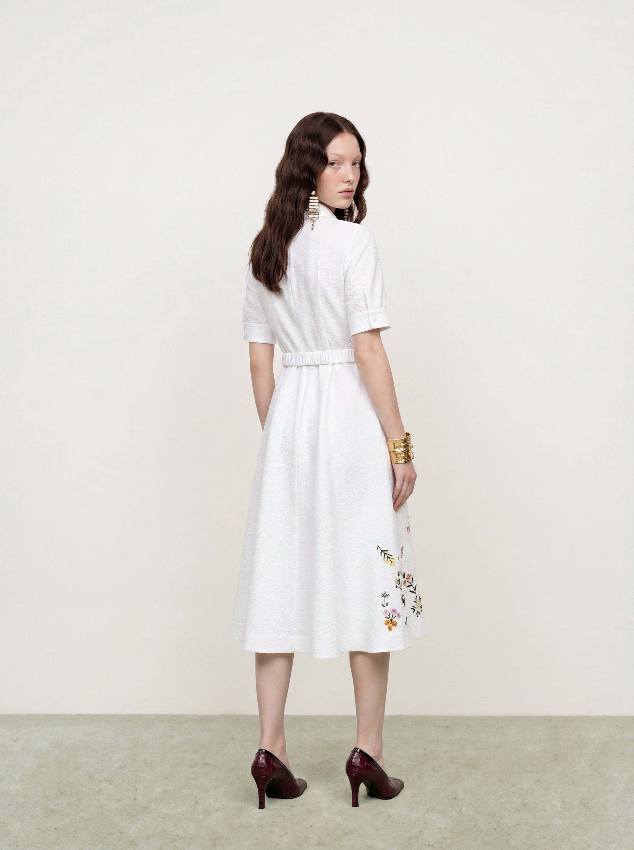 Chroma Blossom Brodé Dress