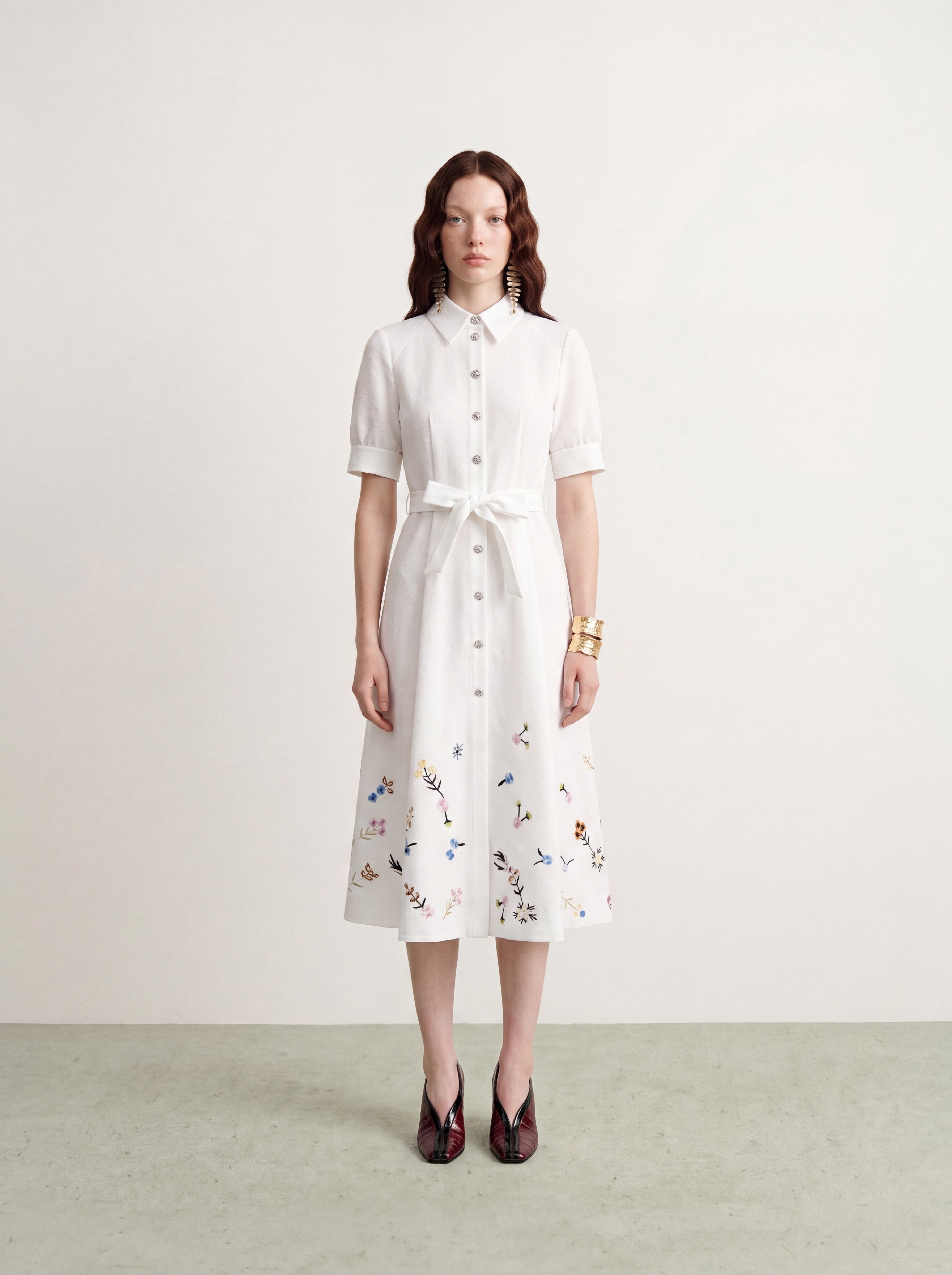 Chroma Blossom Brodé Dress