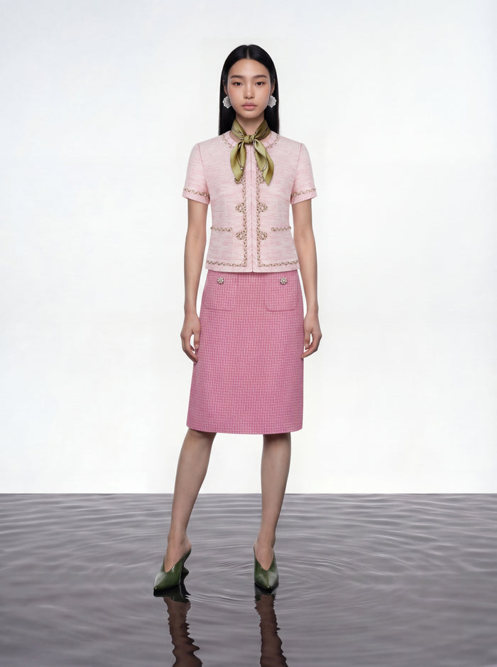 Rose Parisian Tweed Jacket