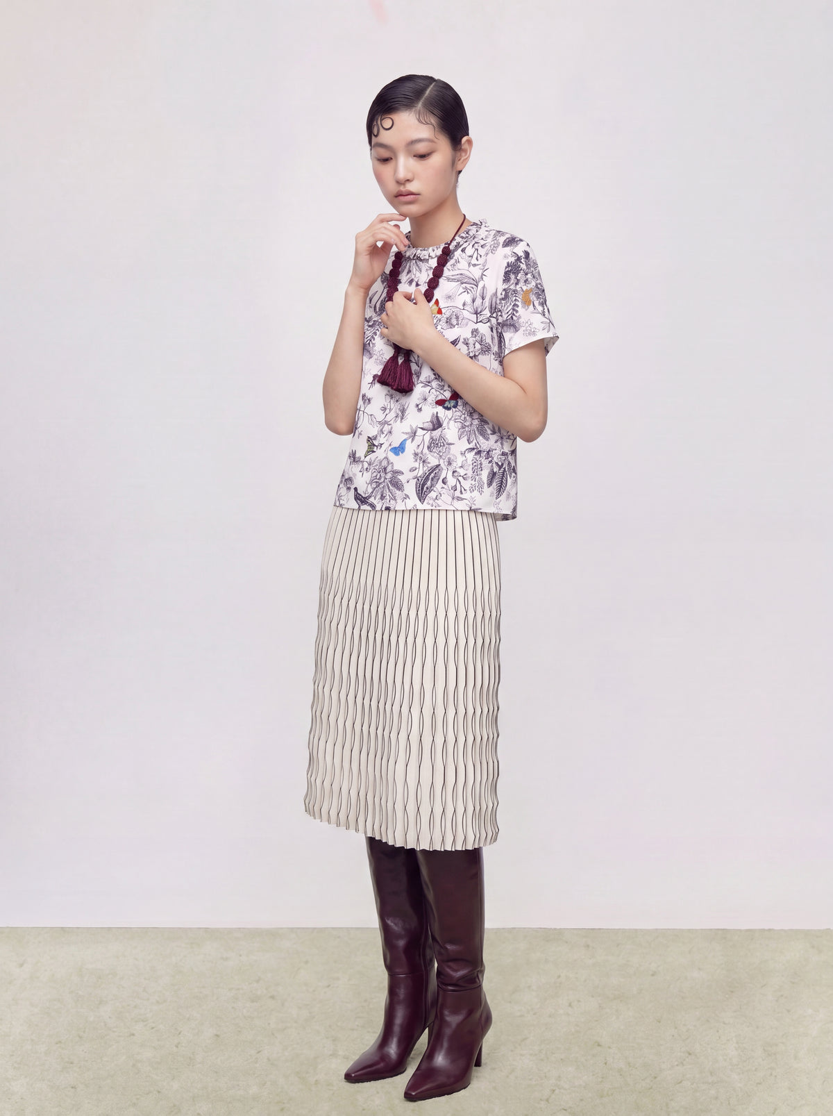 Bluejay Garden Print Top