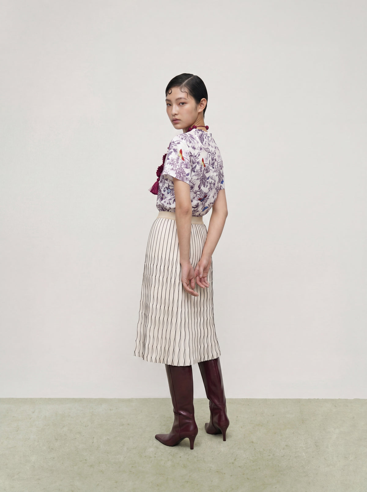 Bluejay Garden Print Top
