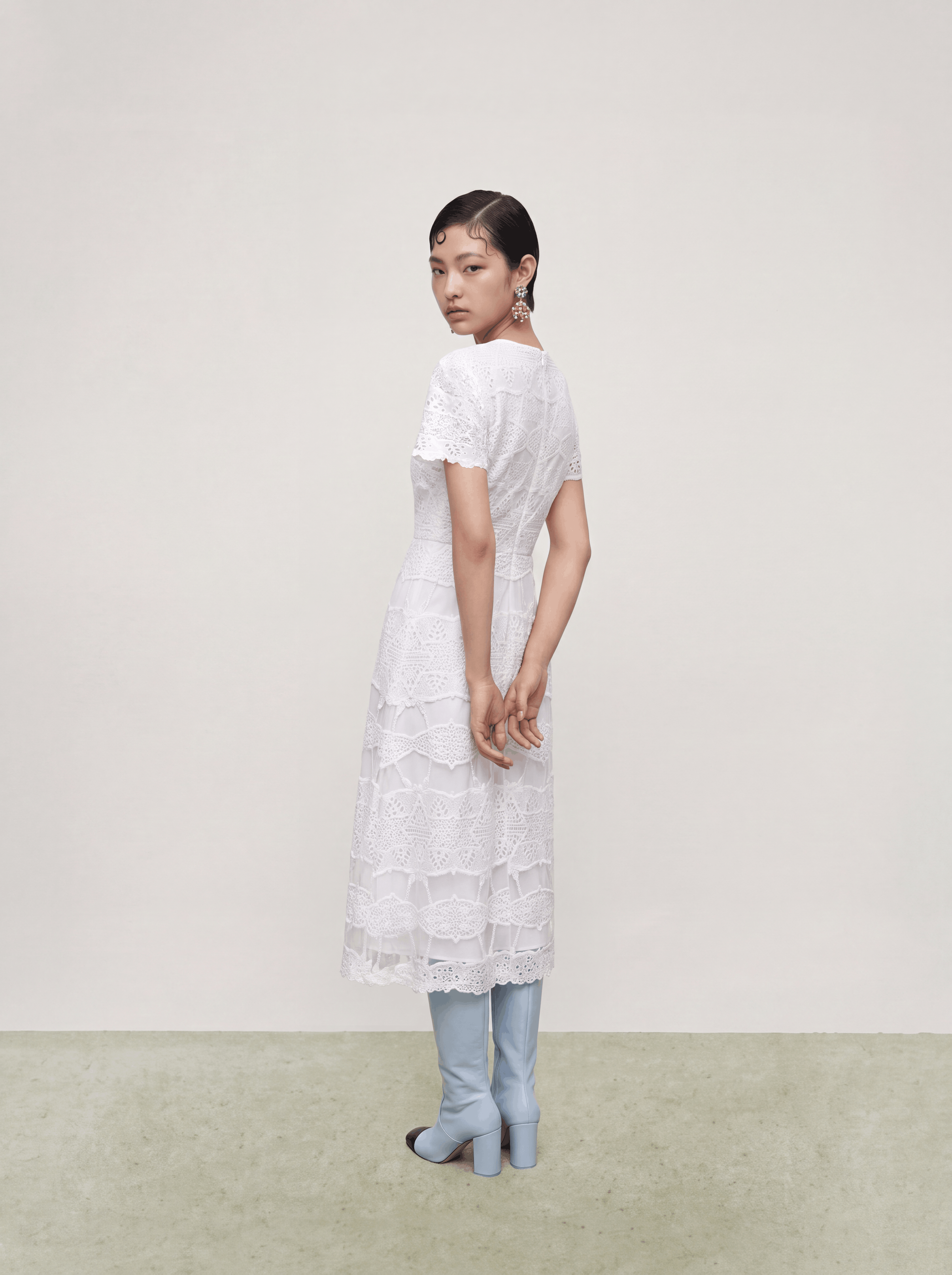 Ivory Dentelle Fleuris Dress