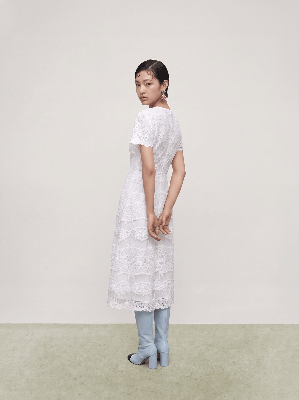 Ivory Dentelle Fleuris Dress