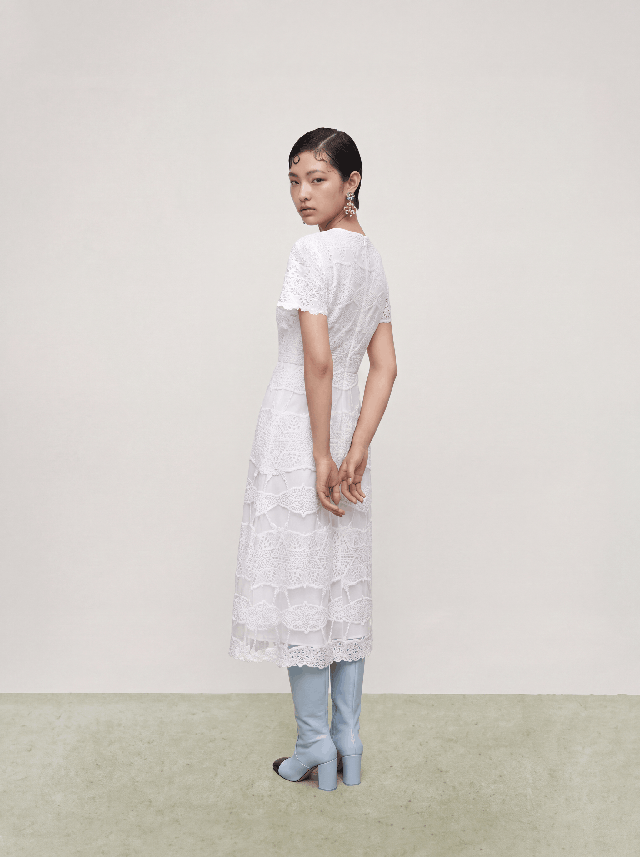 Ivory Dentelle Fleuris Dress