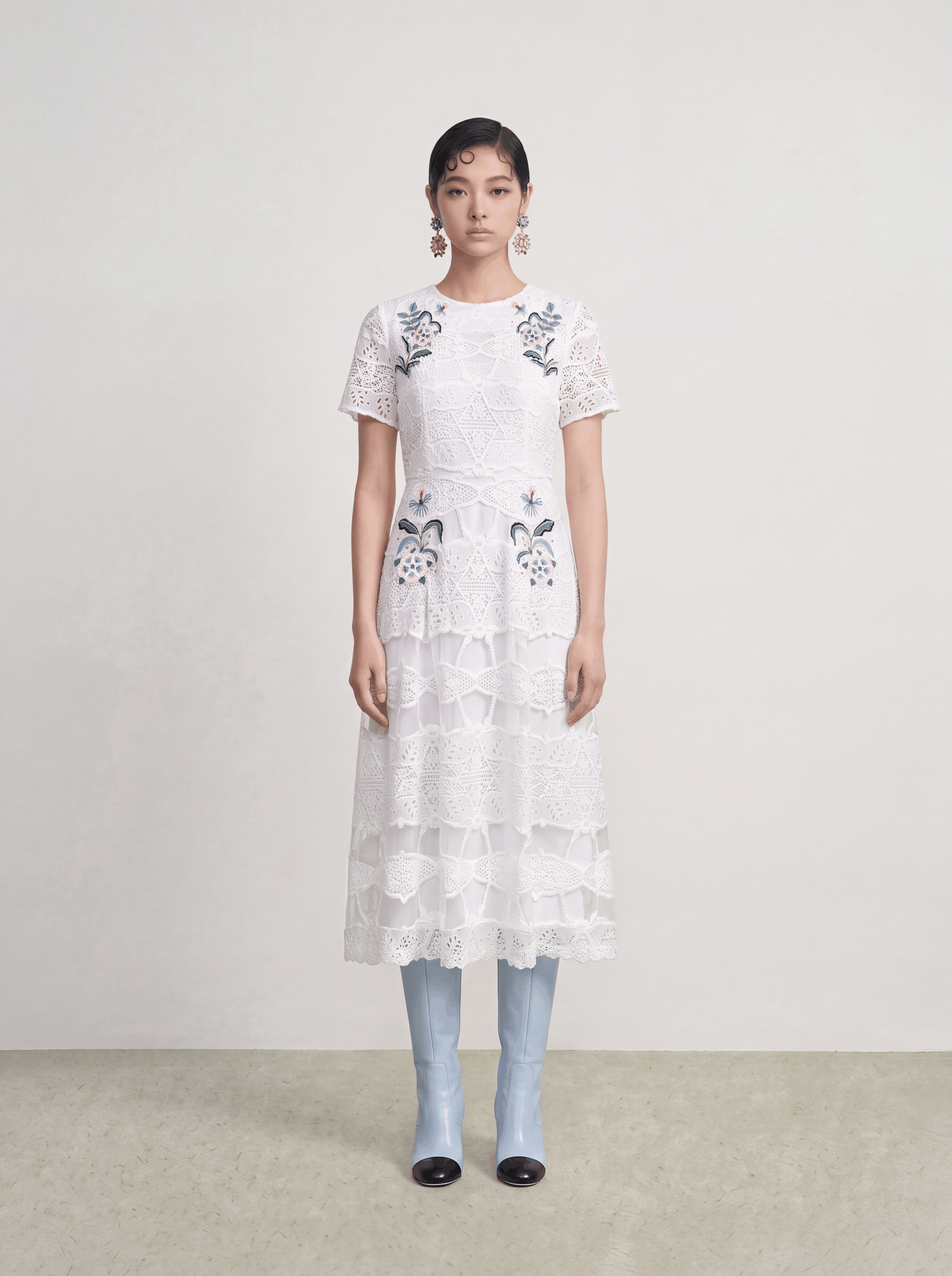Ivory Dentelle Fleuris Dress