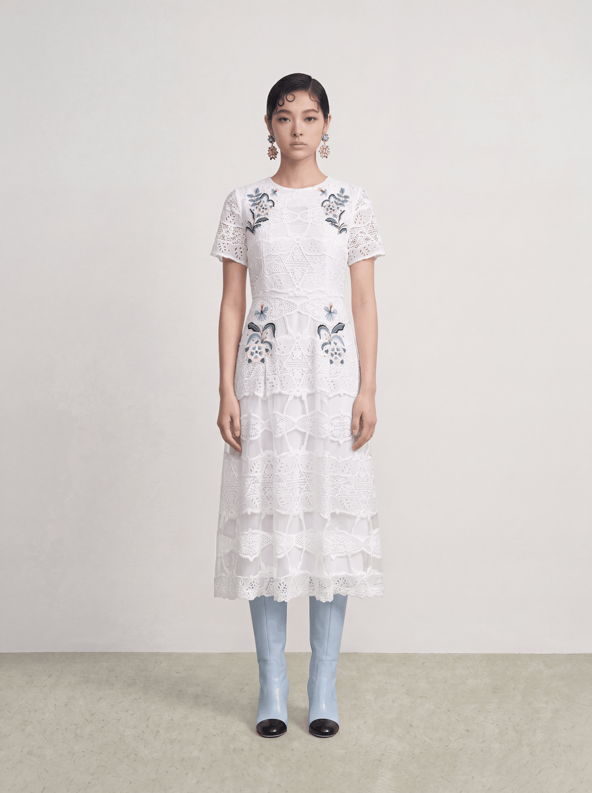 Ivory Dentelle Fleuris Dress