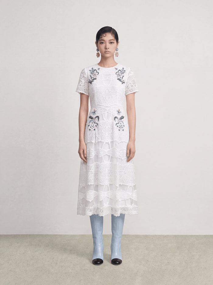 Ivory Dentelle Fleuris Dress