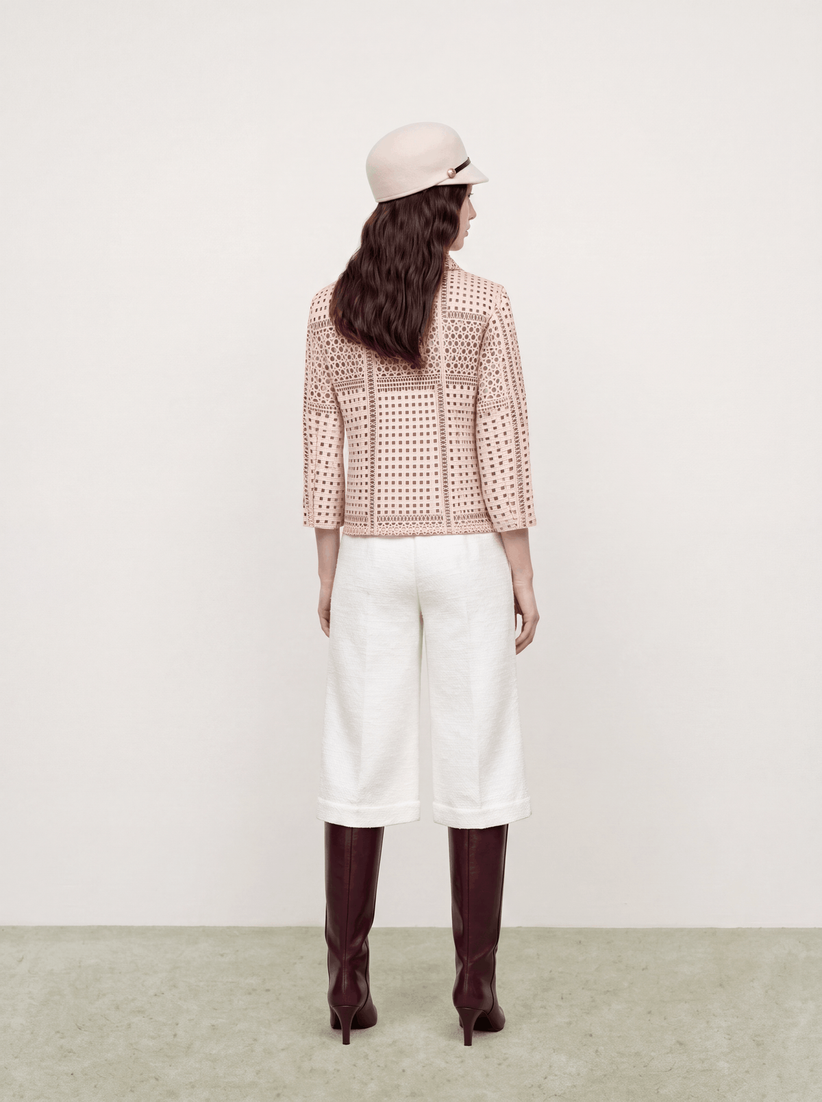 Beige Dentelle Fleuris Jacket