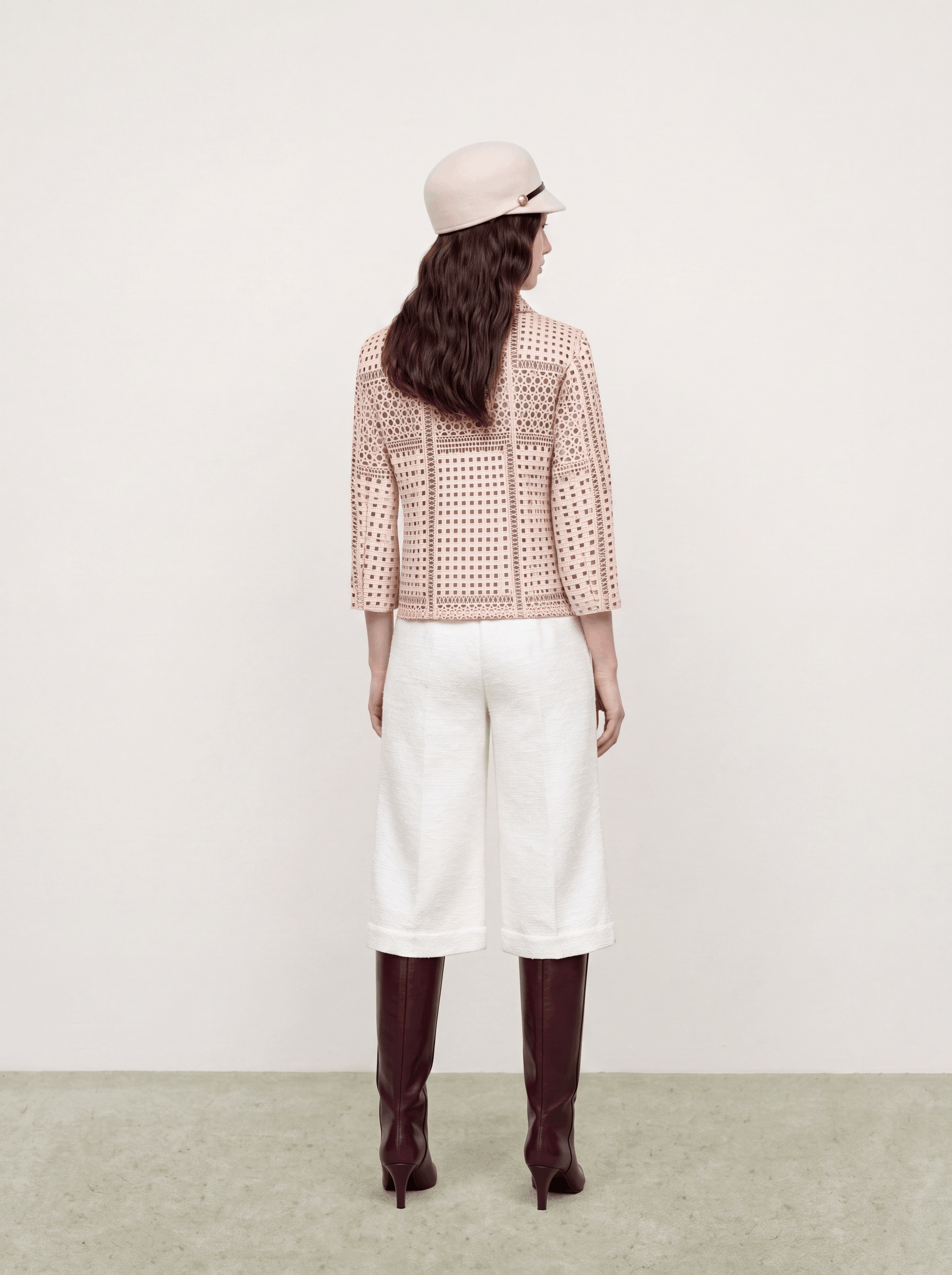 Beige Dentelle Fleuris Jacket