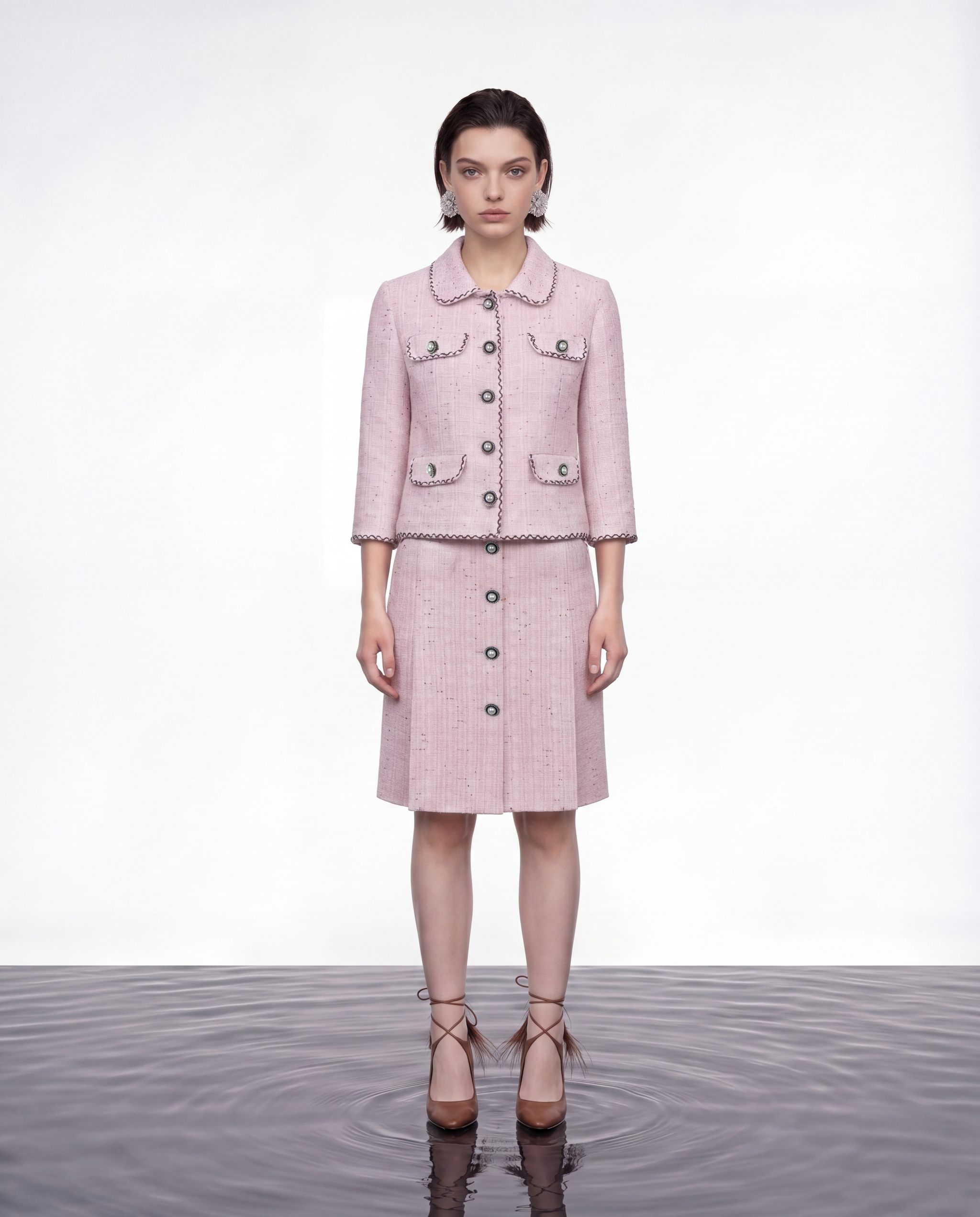 Rose Pearl Tweed Jacket