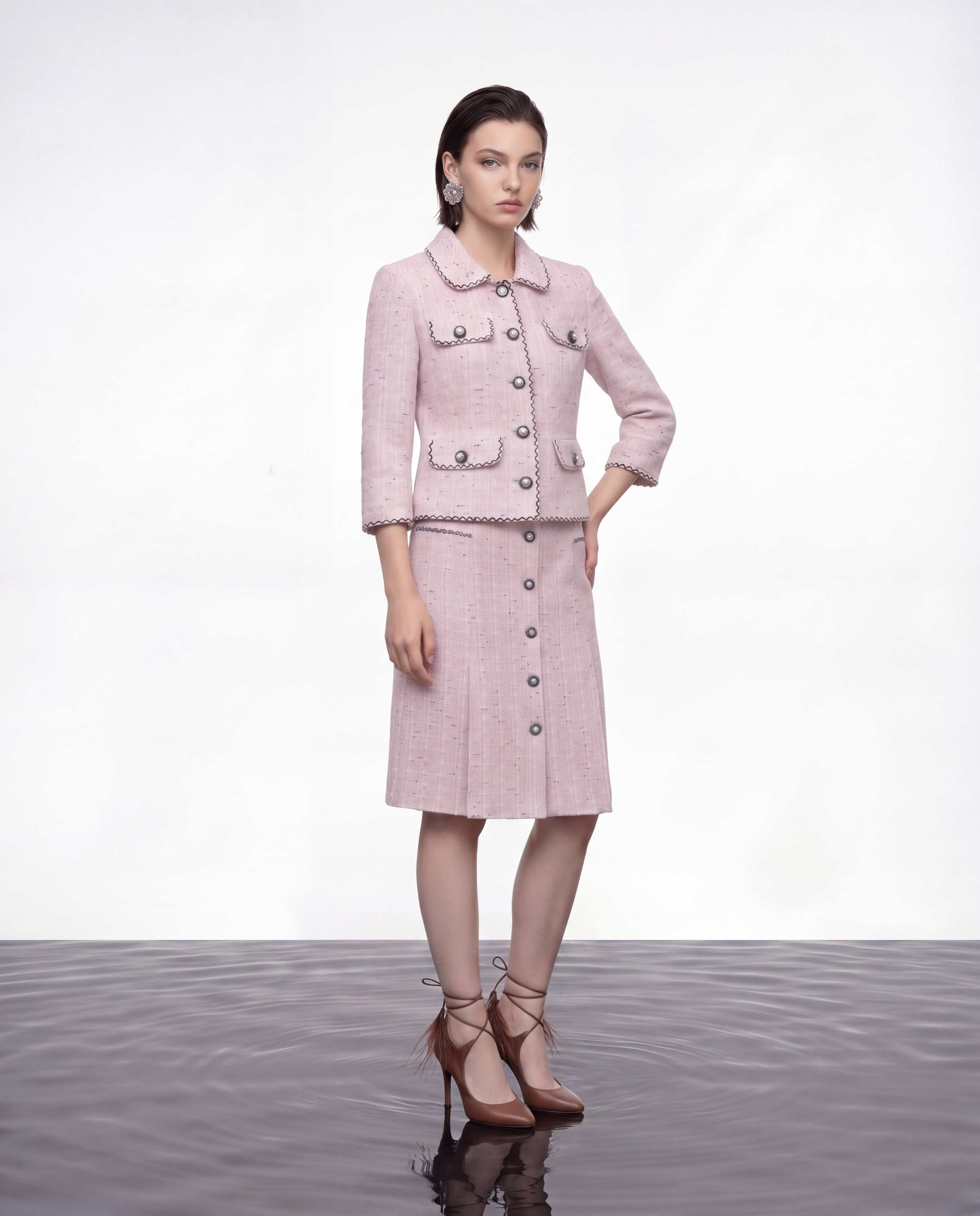 Rose Pearl Tweed Jacket