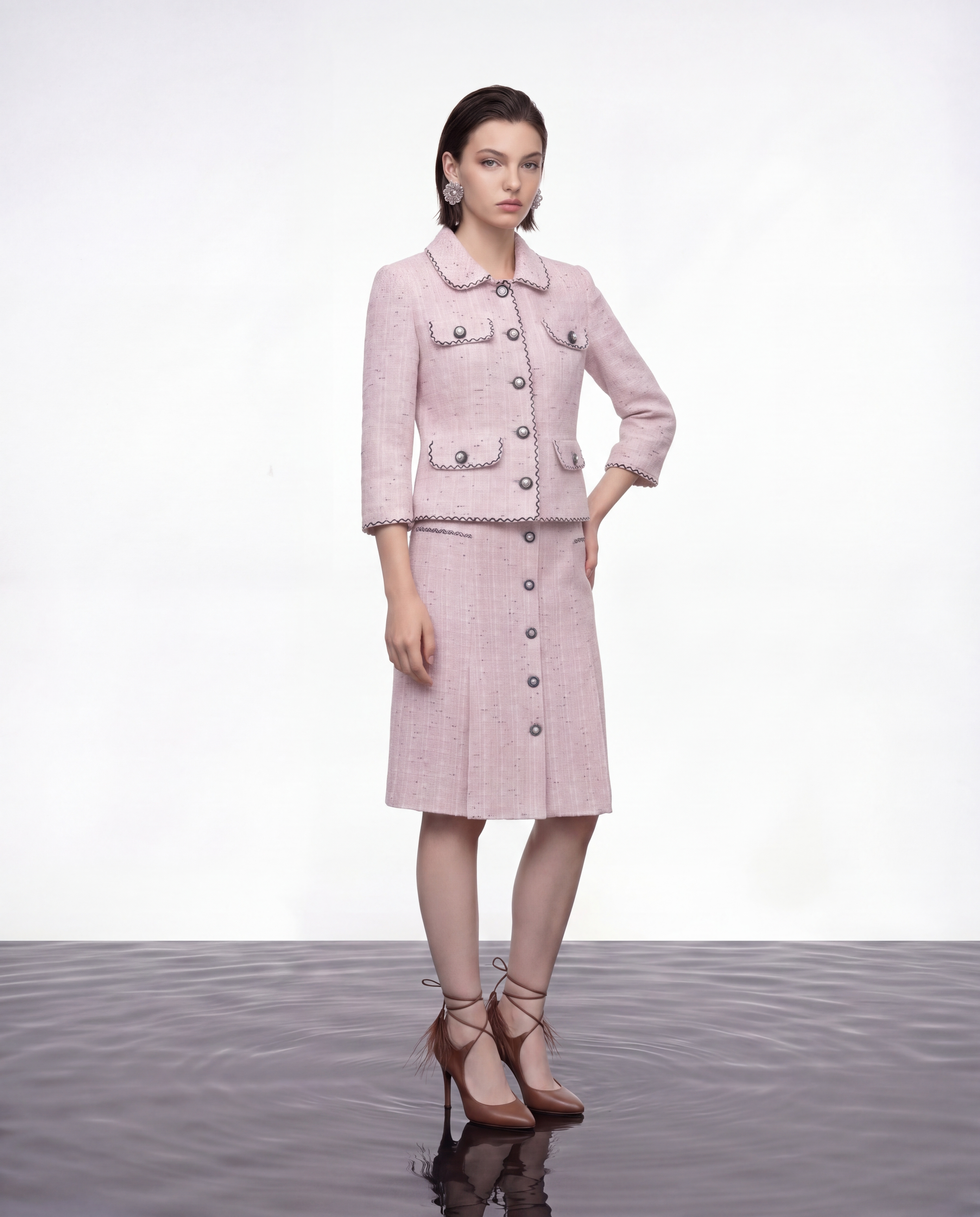 Rose Pearl Tweed Jacket