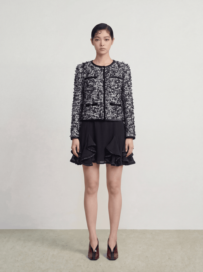 Noir Volant Ruffle Skirt