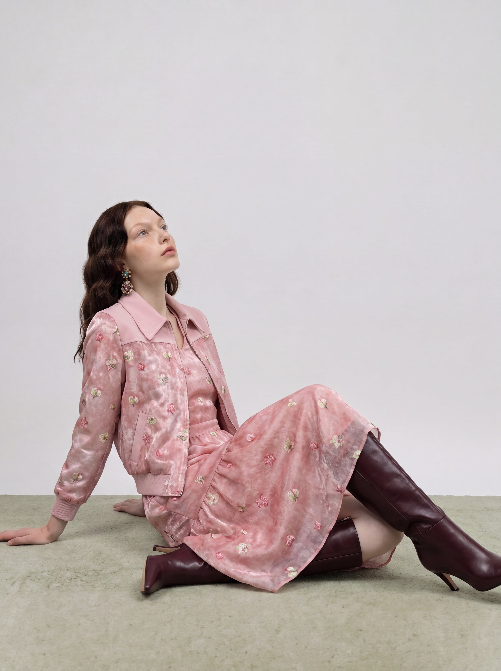 Rosé Blossom Embroidered Jacket
