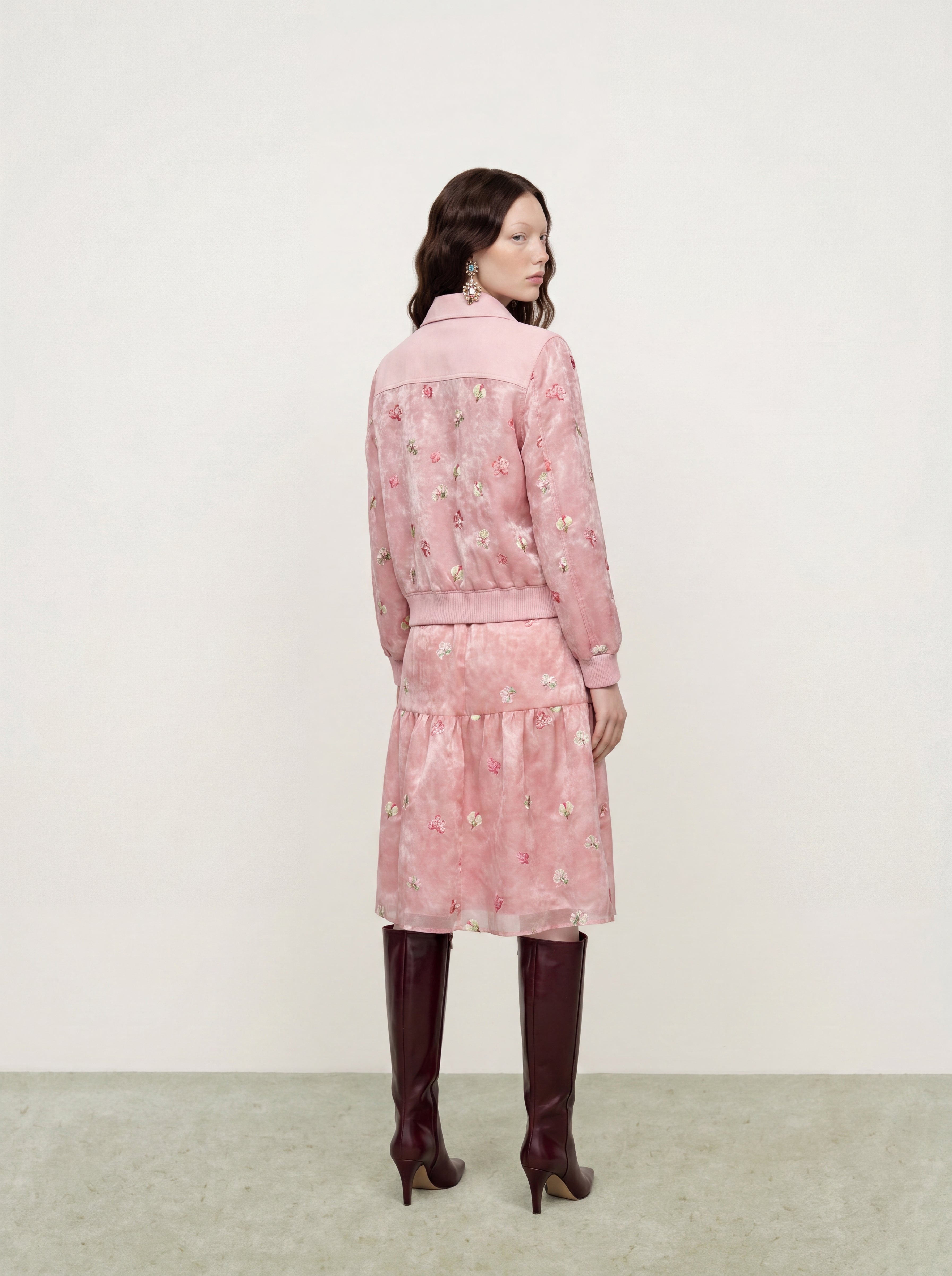 Rosé Blossom Embroidered Jacket
