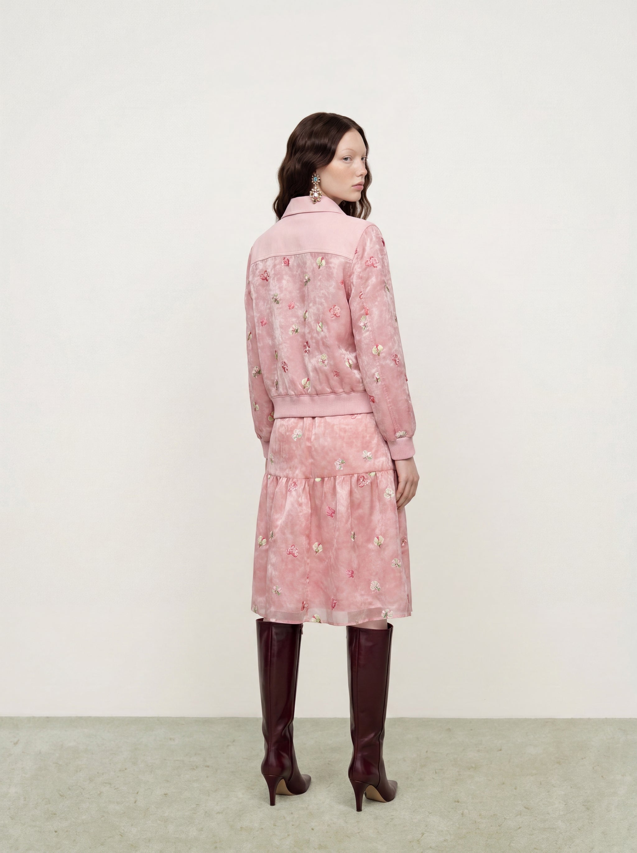 Rosé Blossom Embroidered Jacket