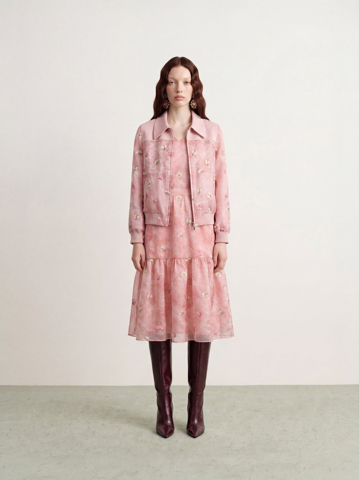 Rosé Blossom Embroidered Jacket