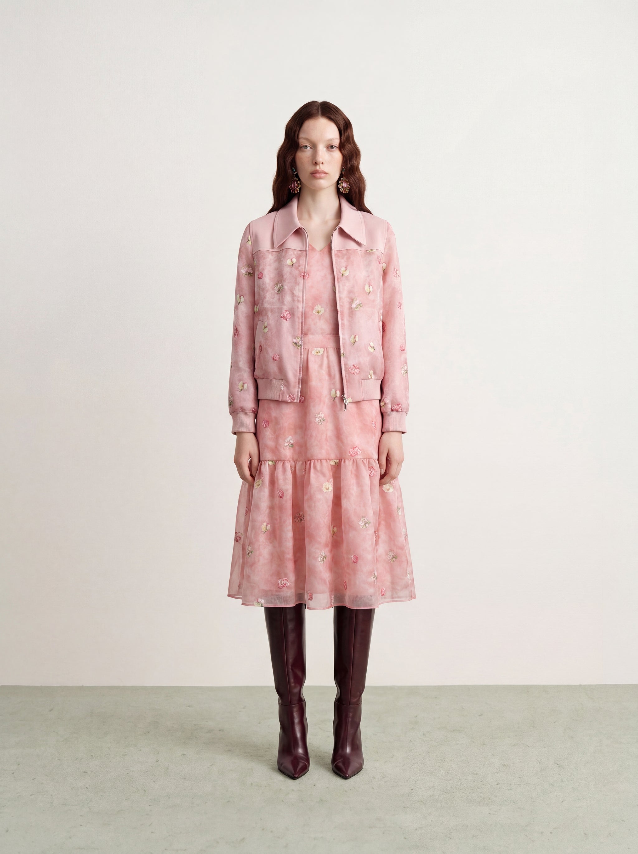 Rosé Blossom Embroidered Jacket