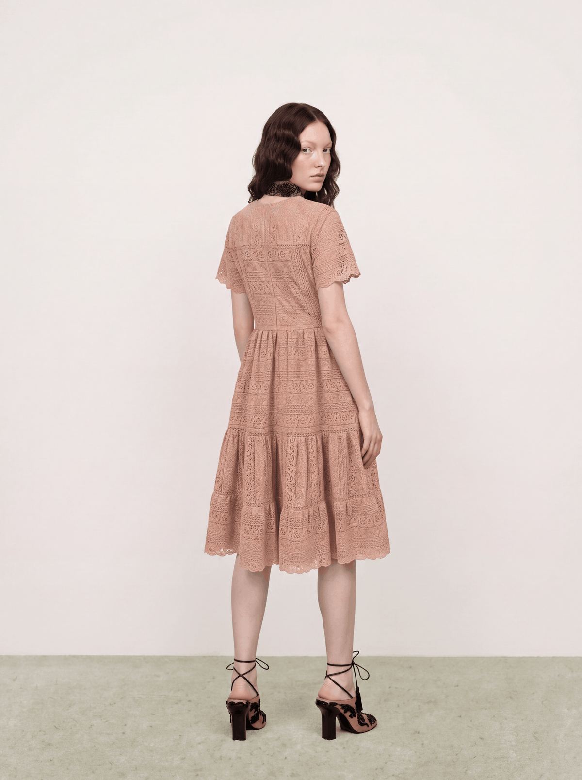 Taupe Florale Harmonie Dress