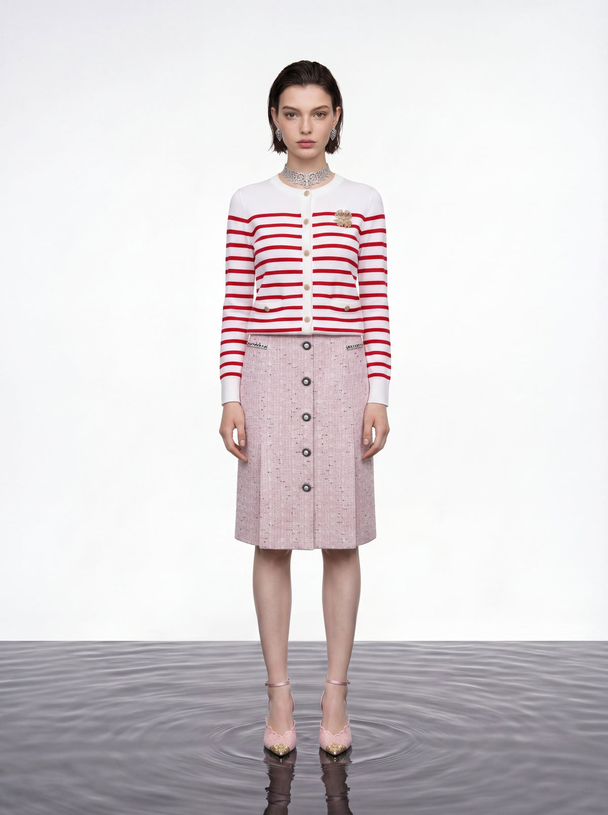Nautical Stripe Knit Cardigan