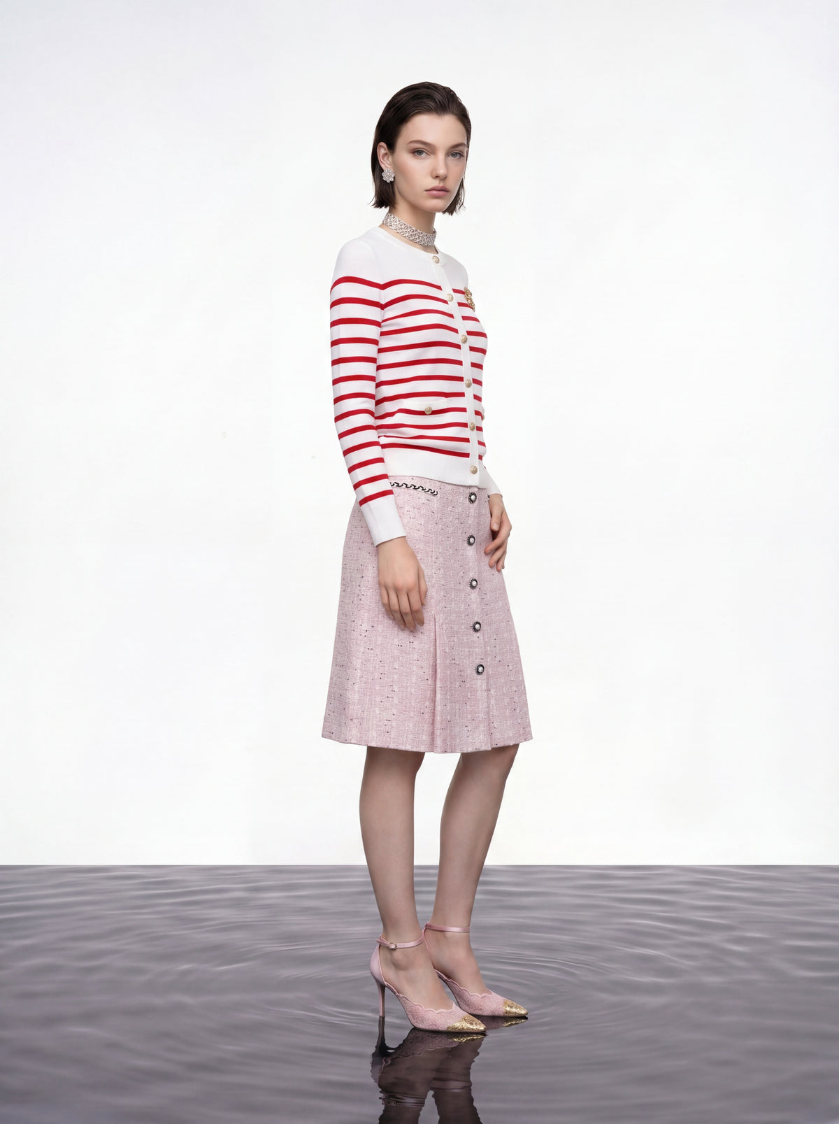 Nautical Stripe Knit Cardigan