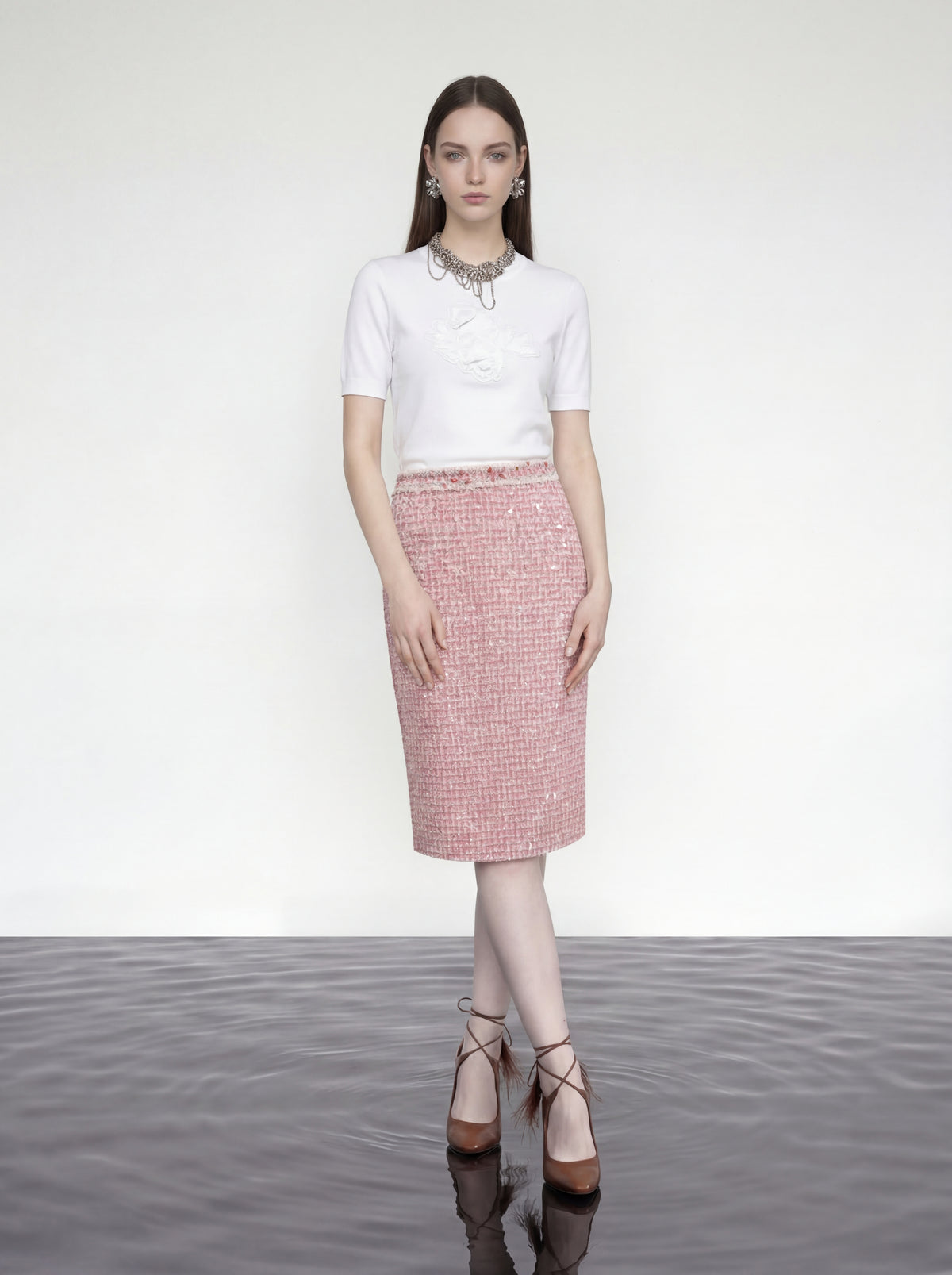 Enchanté Rose Knit Top