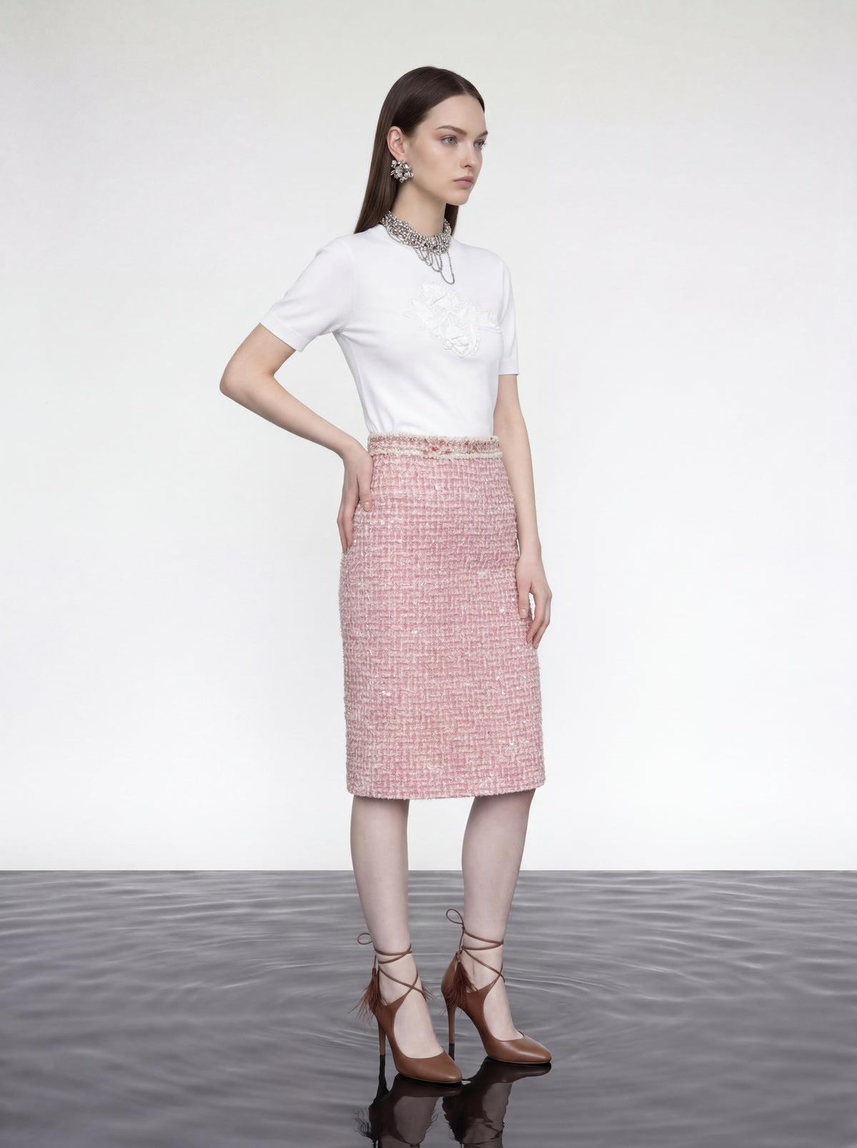 Enchanté Rose Knit Top