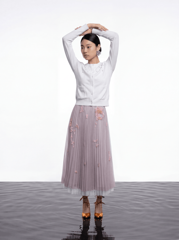 Enchanté Pearl Accent Cardigan