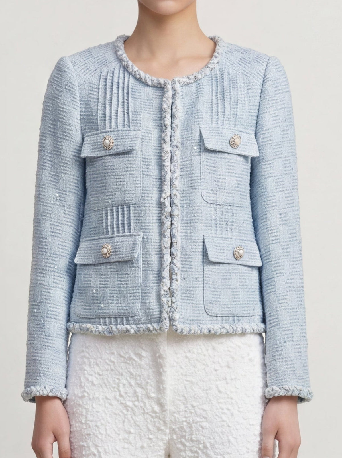 Bleu Perle Tweed Jacket