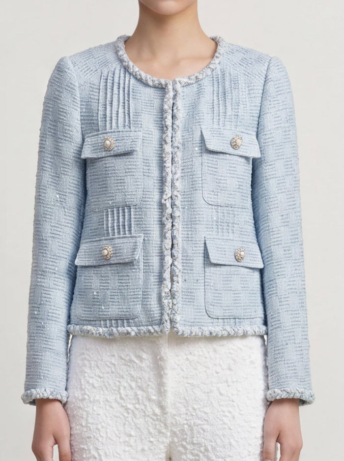 Bleu Perle Tweed Jacket