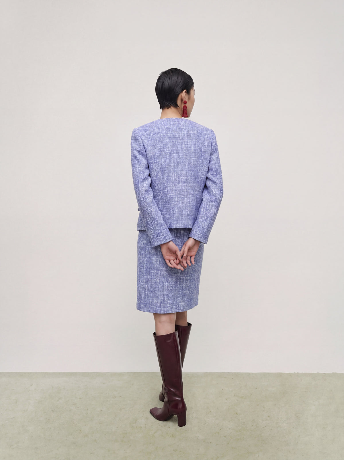 Lavande Tweed Fleuris Poésie Jacket