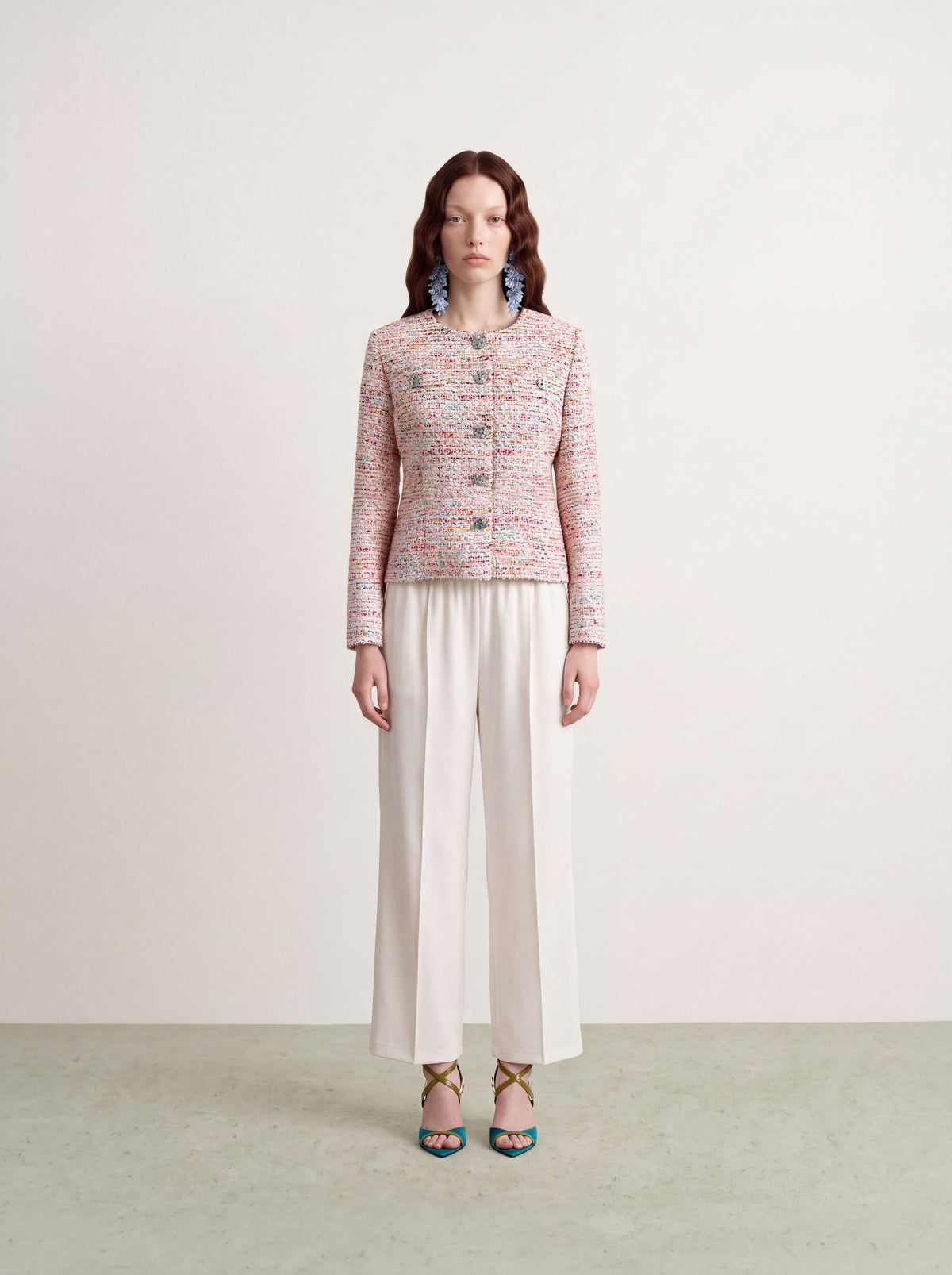 Rosé Tweed Prismatique Charme Jacket
