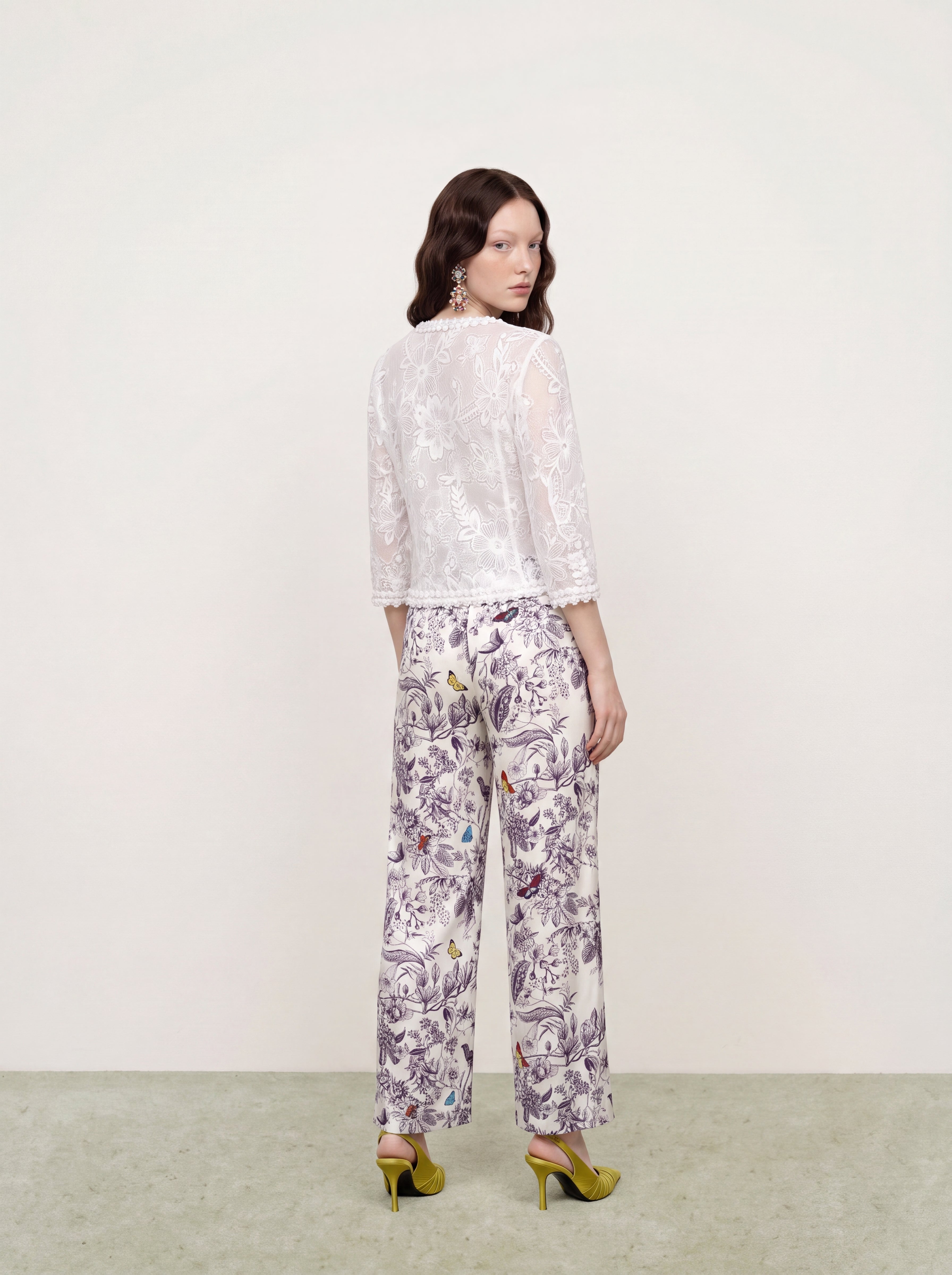 Ivory Dentelle Fleuris Jacket