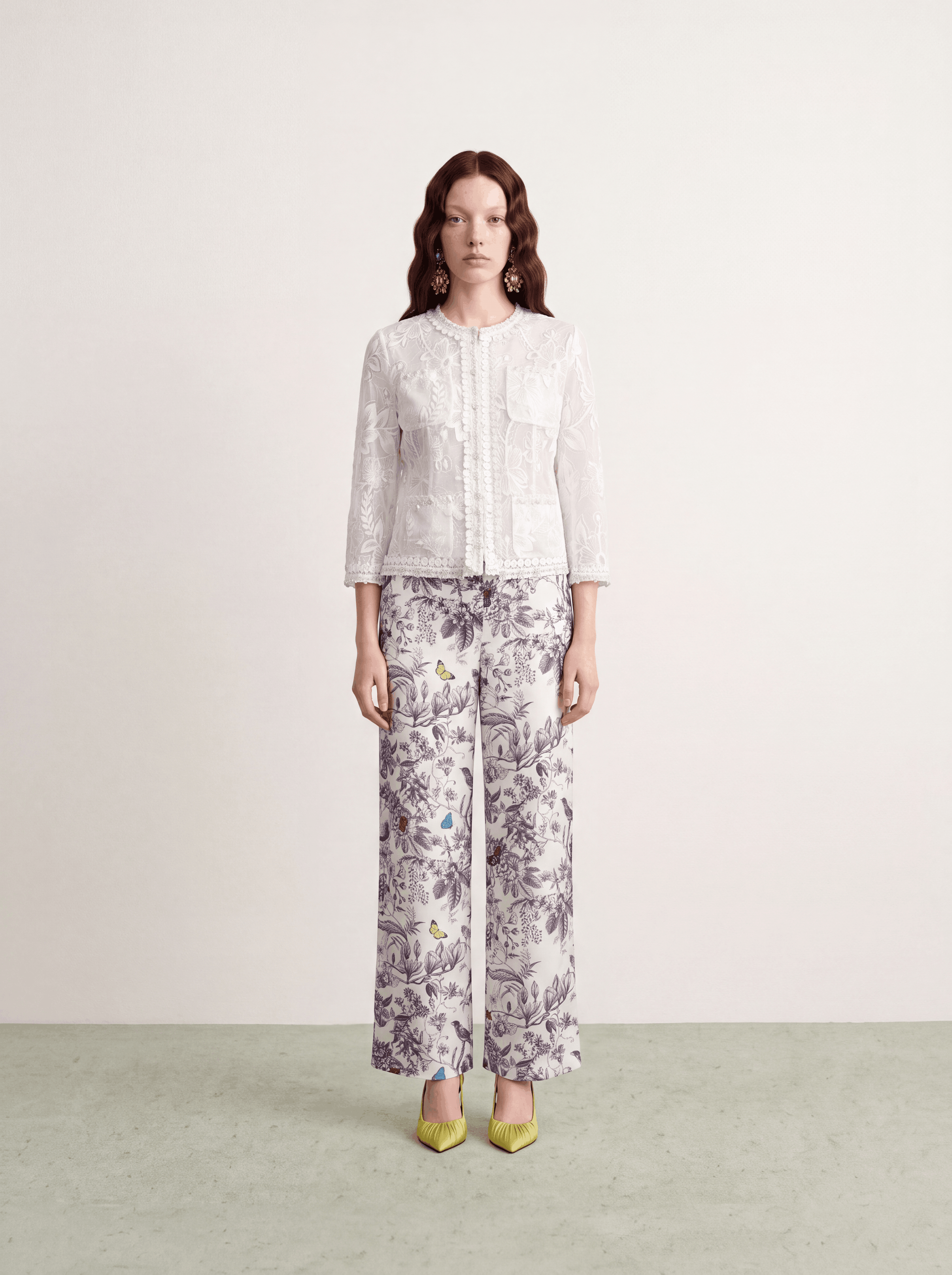 Ivory Dentelle Fleuris Jacket