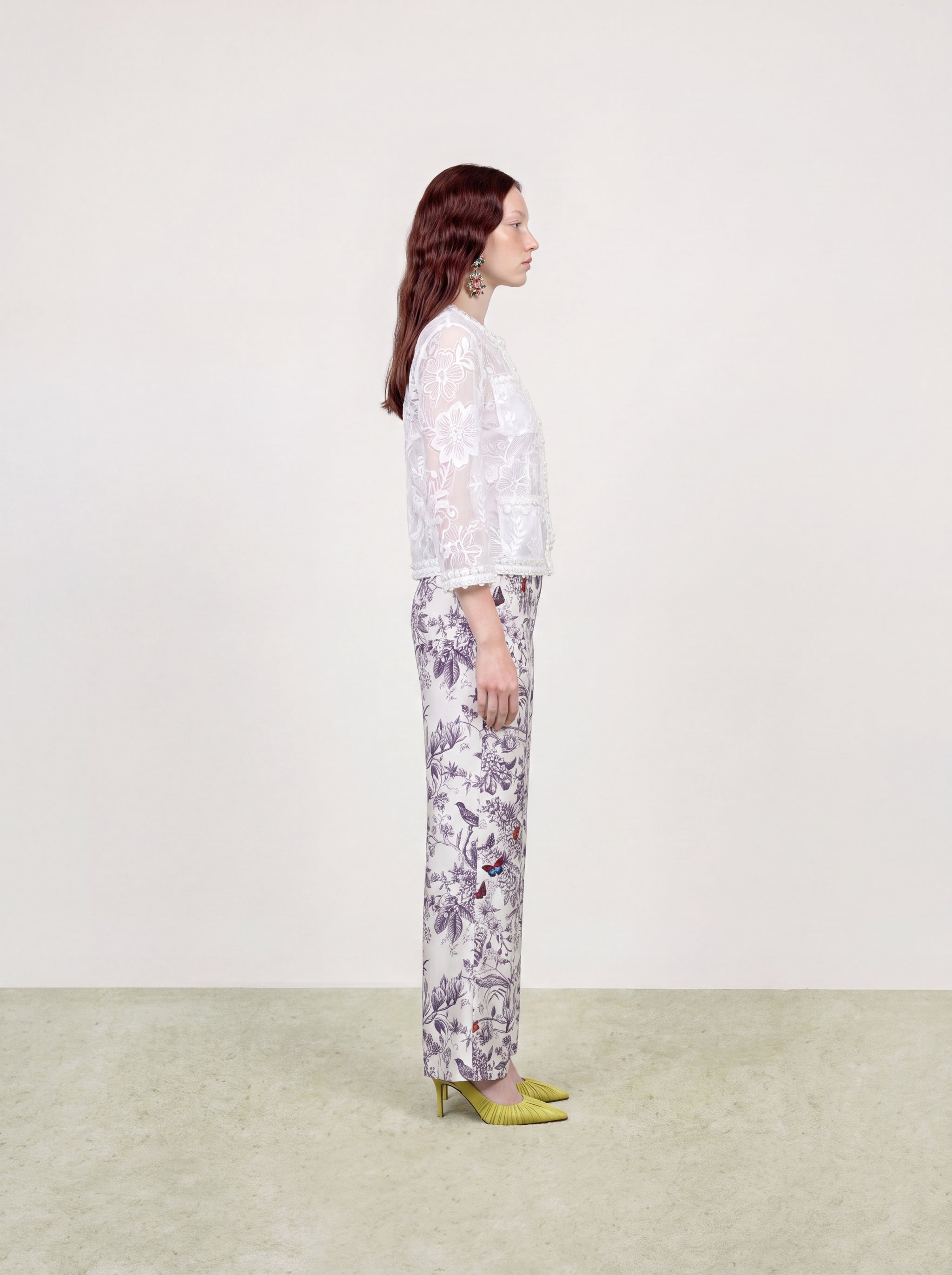 Ivory Dentelle Fleuris Jacket