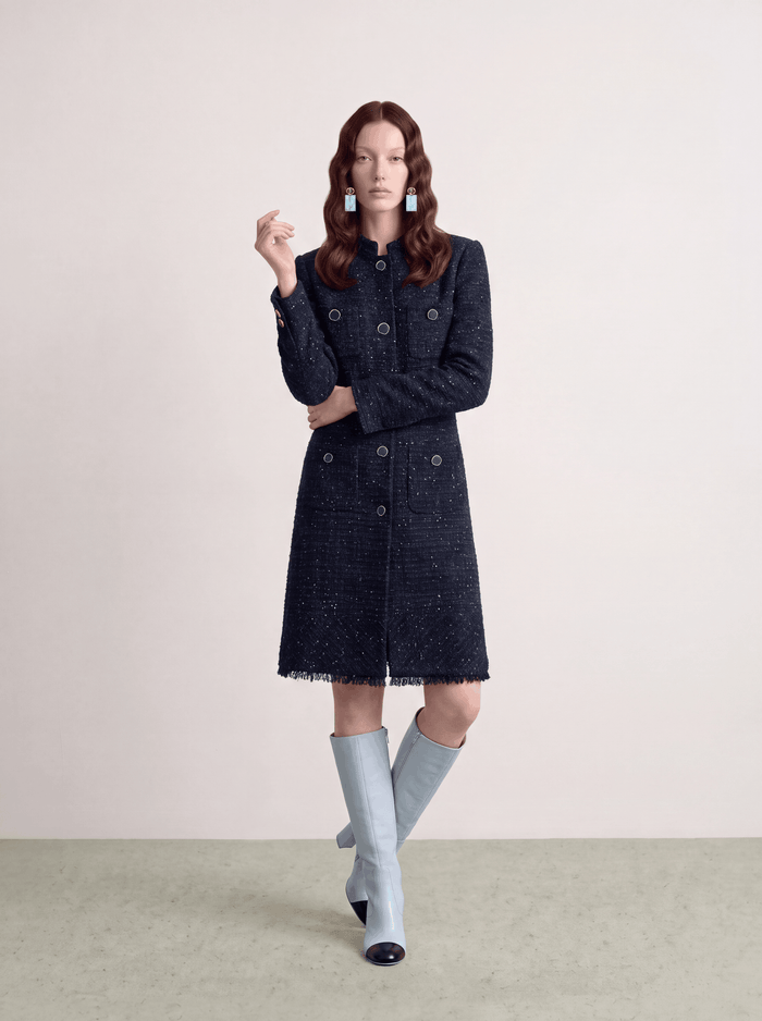 Marine Majesté Tweed Coat