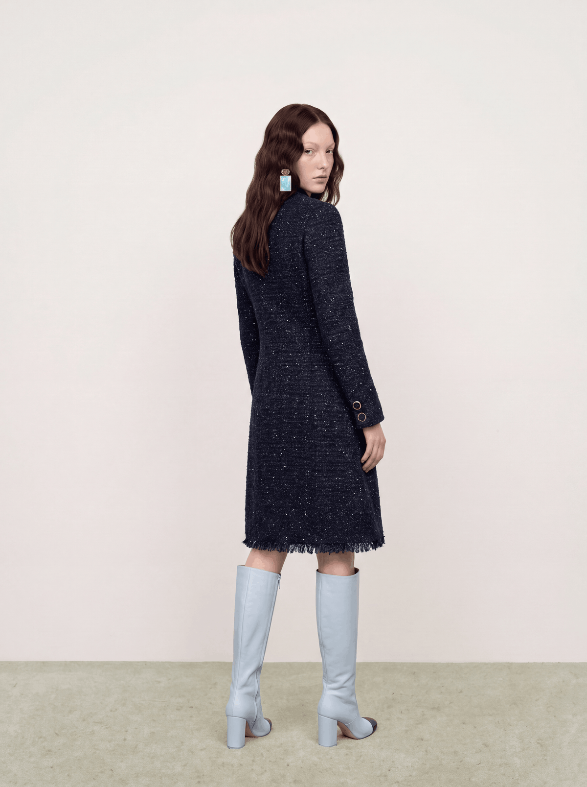 Marine Majesté Tweed Coat