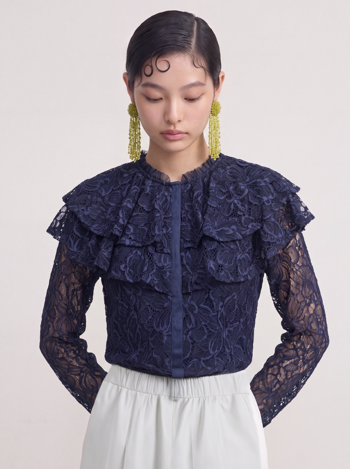 Indigo Florale Aria Blouse