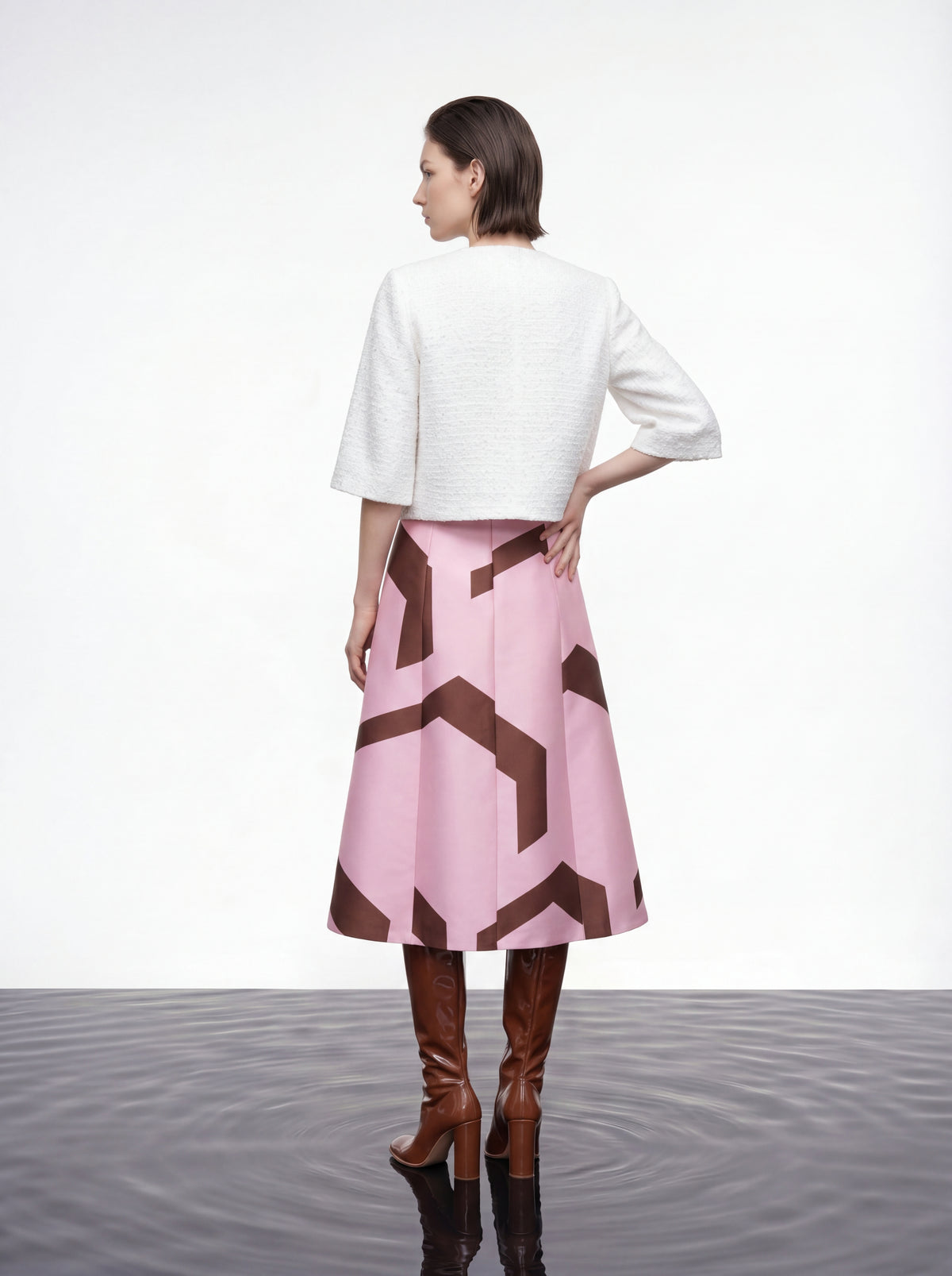 Blanche Étoile Cropped Tweed Jacket