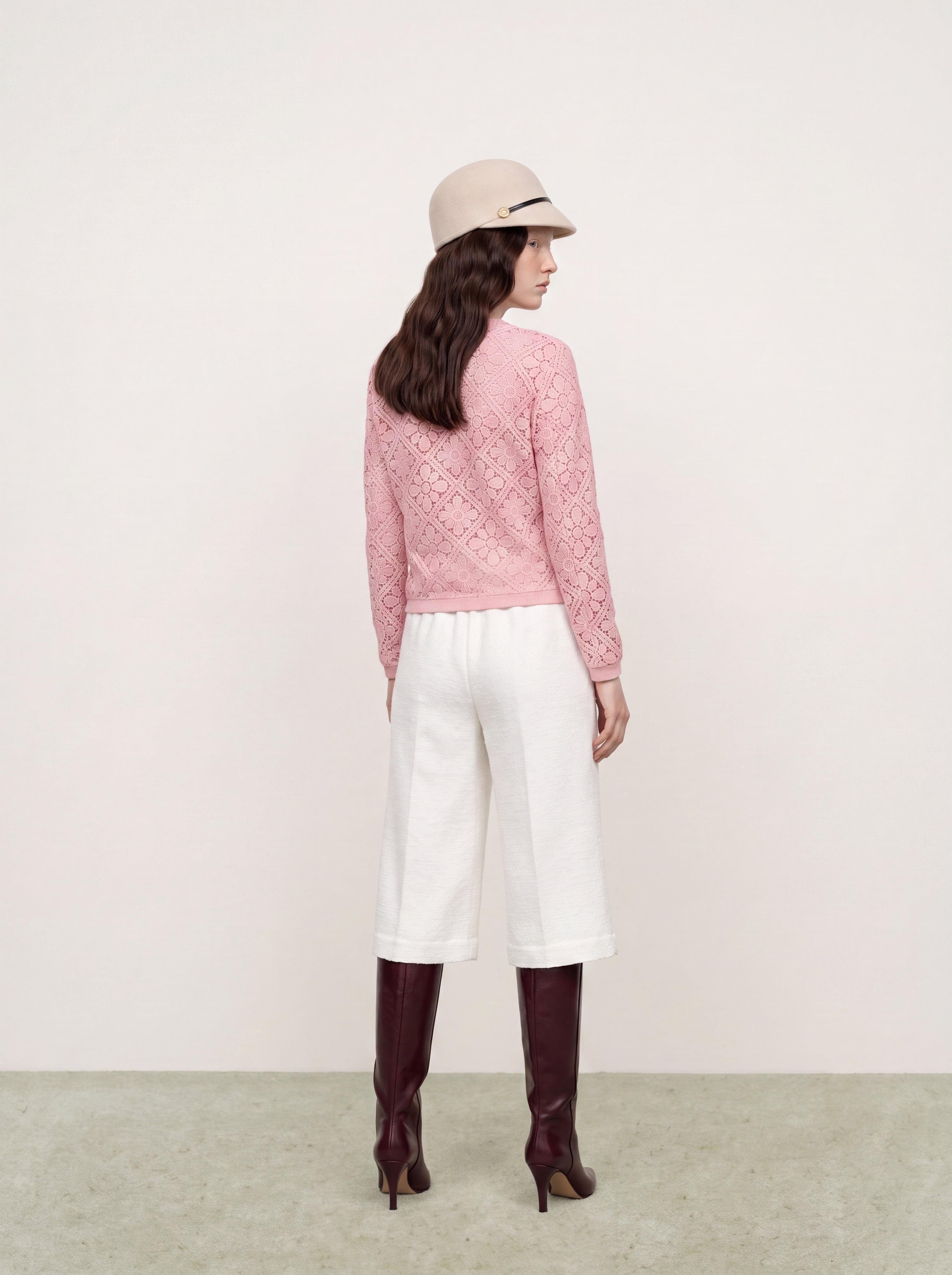 Rosé Dentelle Jardin Cardigan