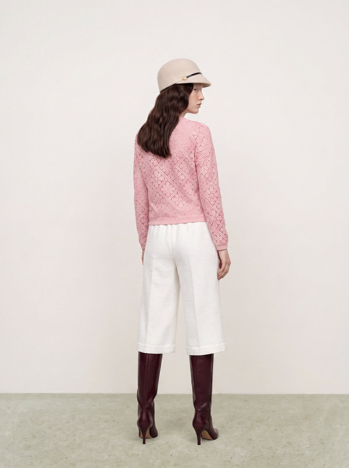 Rosé Dentelle Jardin Cardigan