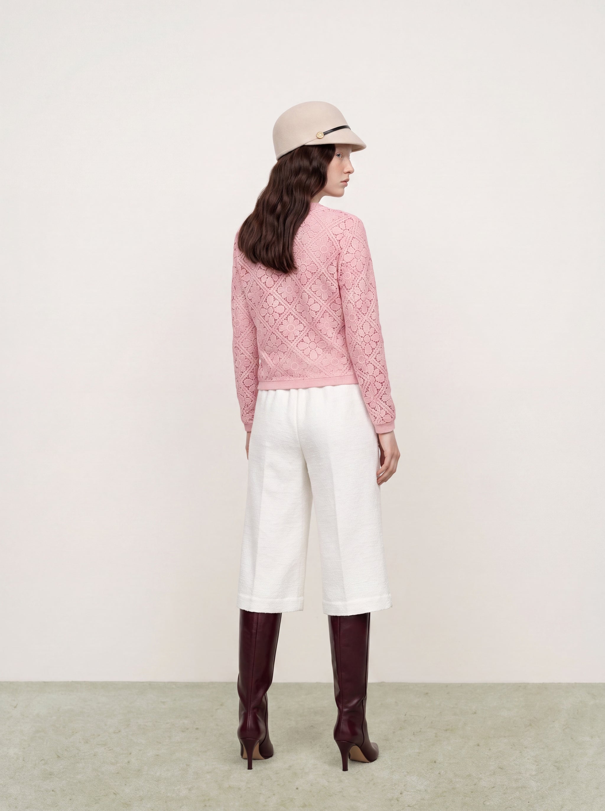 Rosé Dentelle Jardin Cardigan