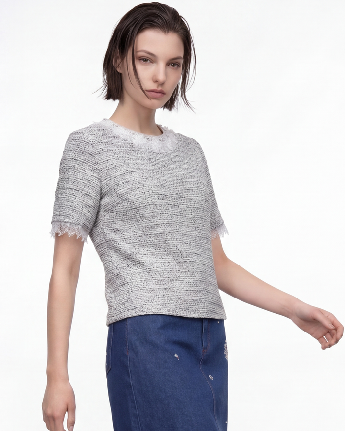 Knit Lace Trimmed Heritage Top