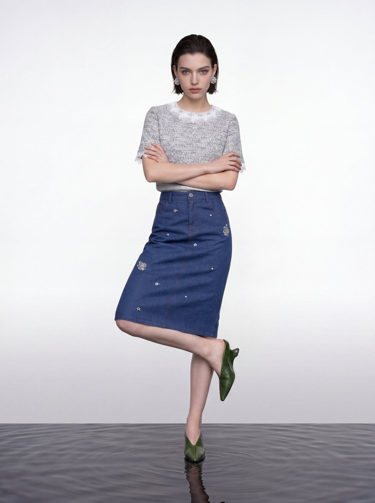 Knit Lace Trimmed Heritage Top