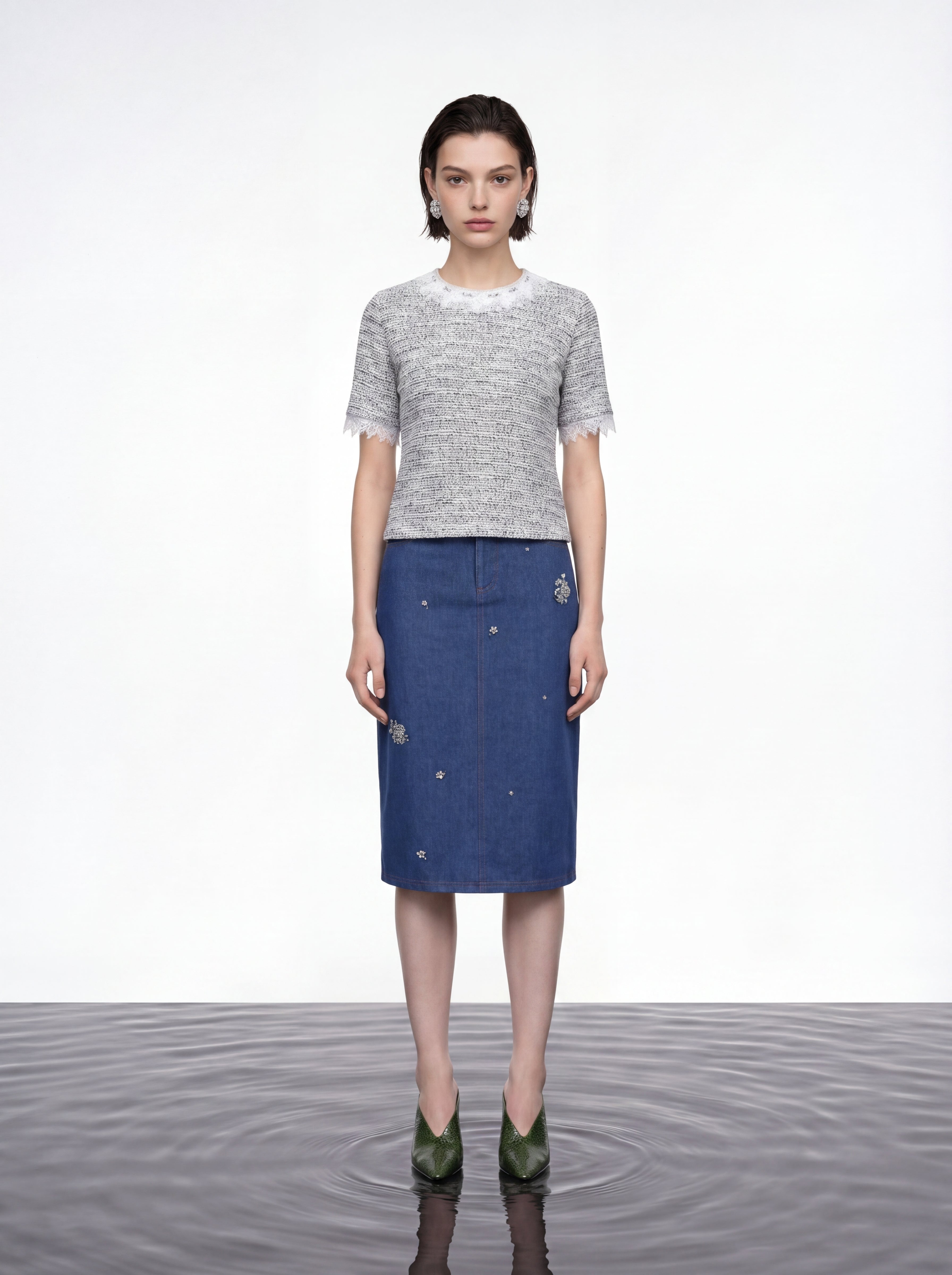 Knit Lace Trimmed Heritage Top